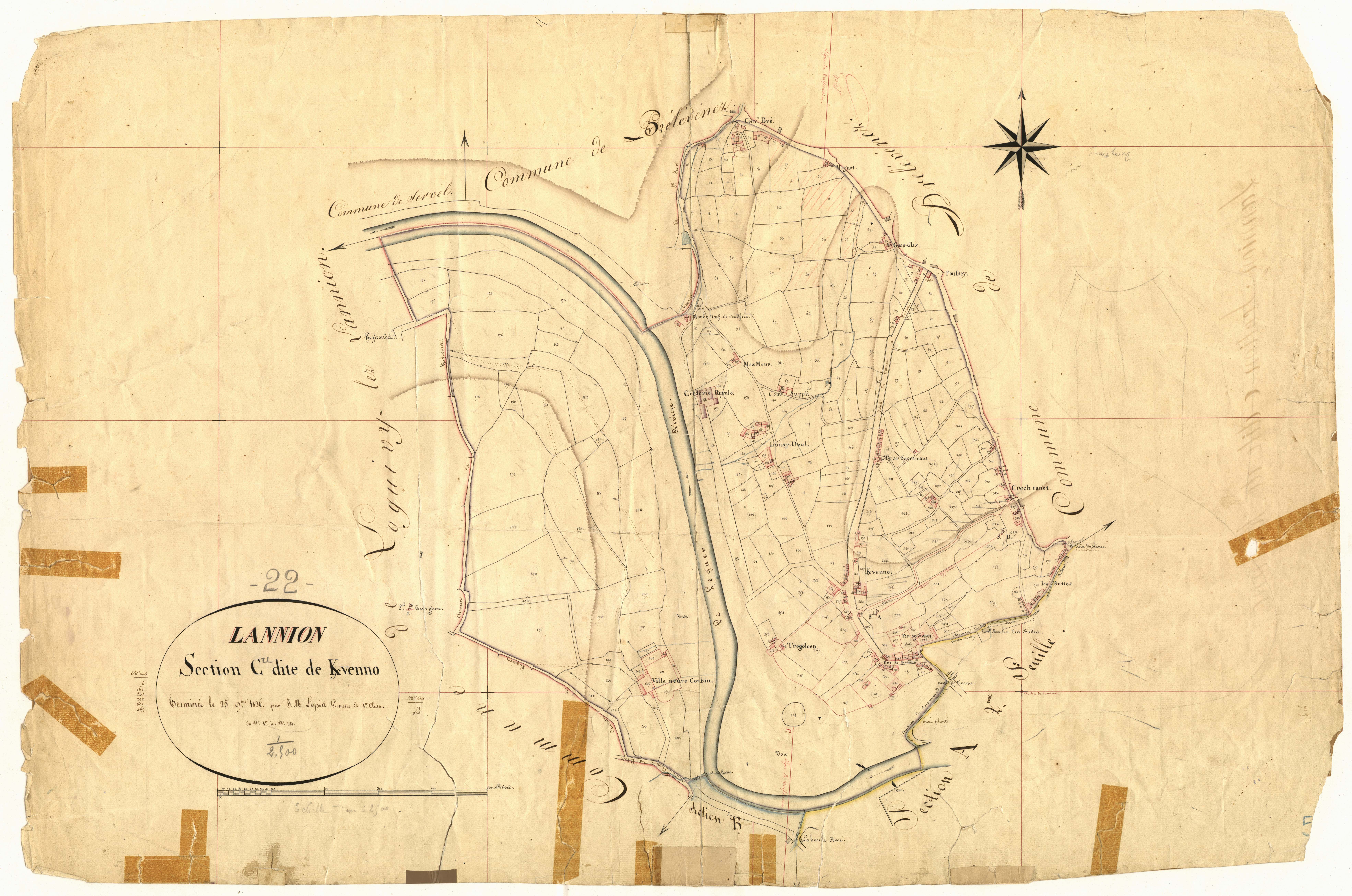 Lannion - Section C, feuille unique