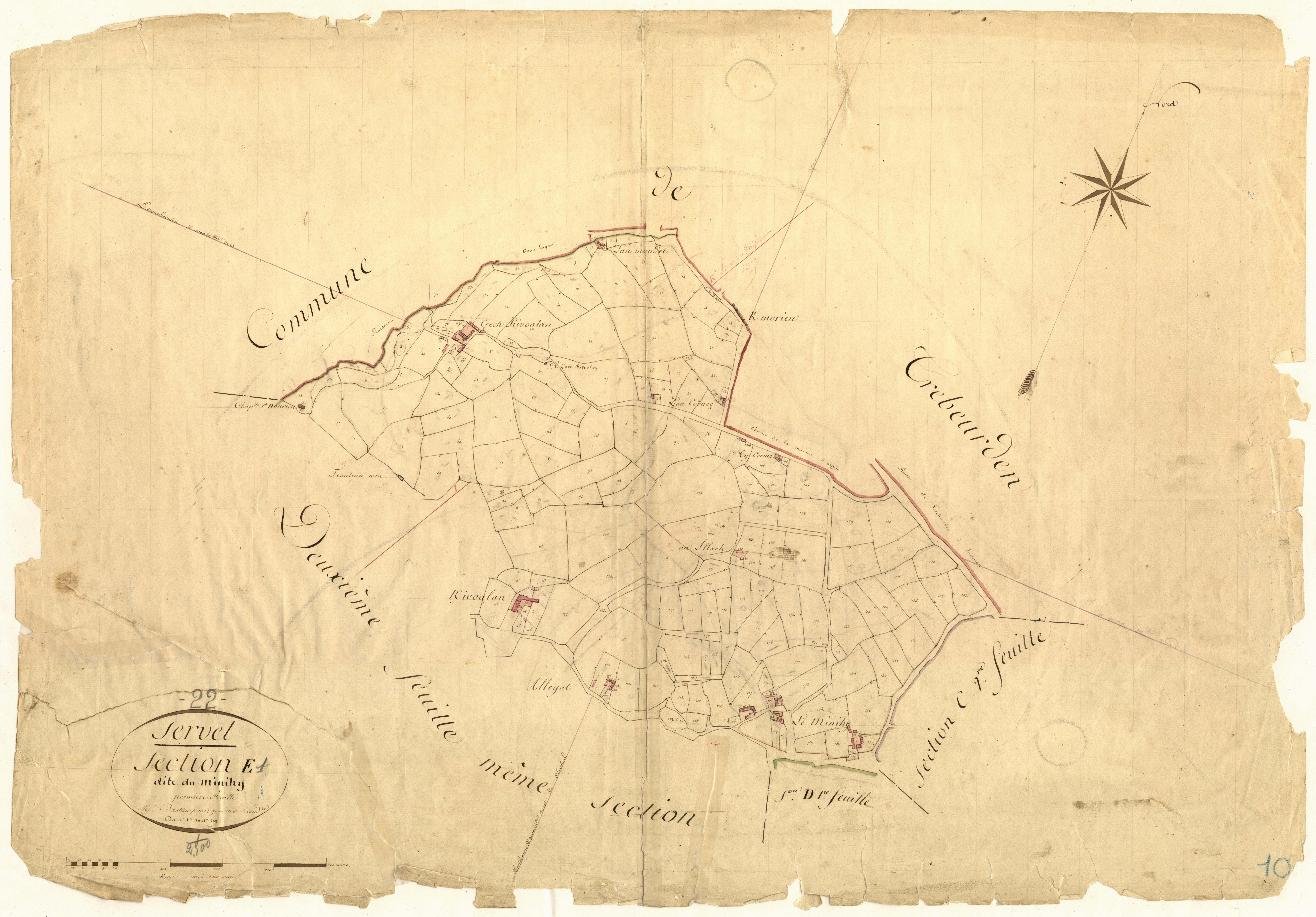 Lannion - Section E, 1re feuille