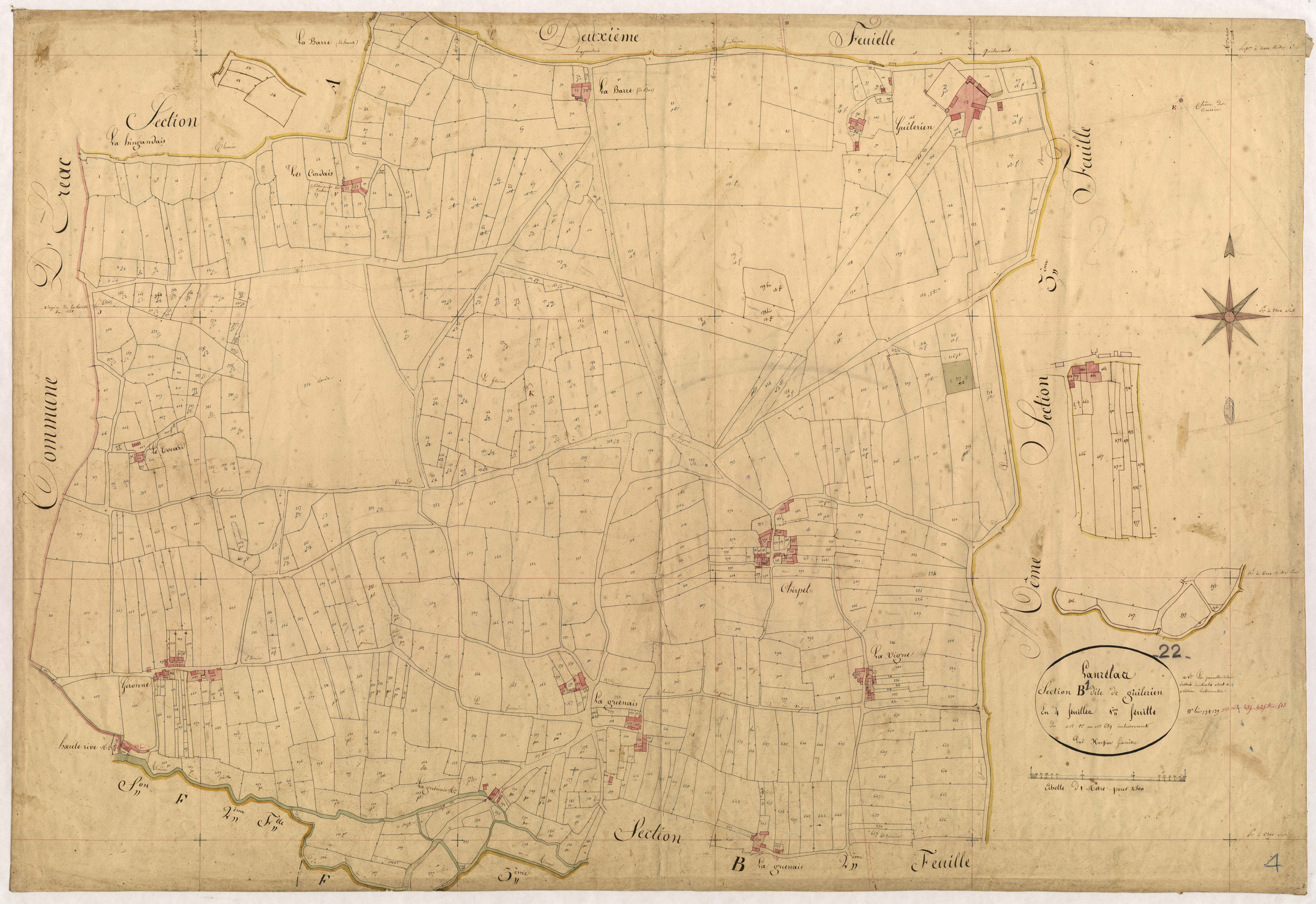 Lanrelas - Section B, 1re feuille