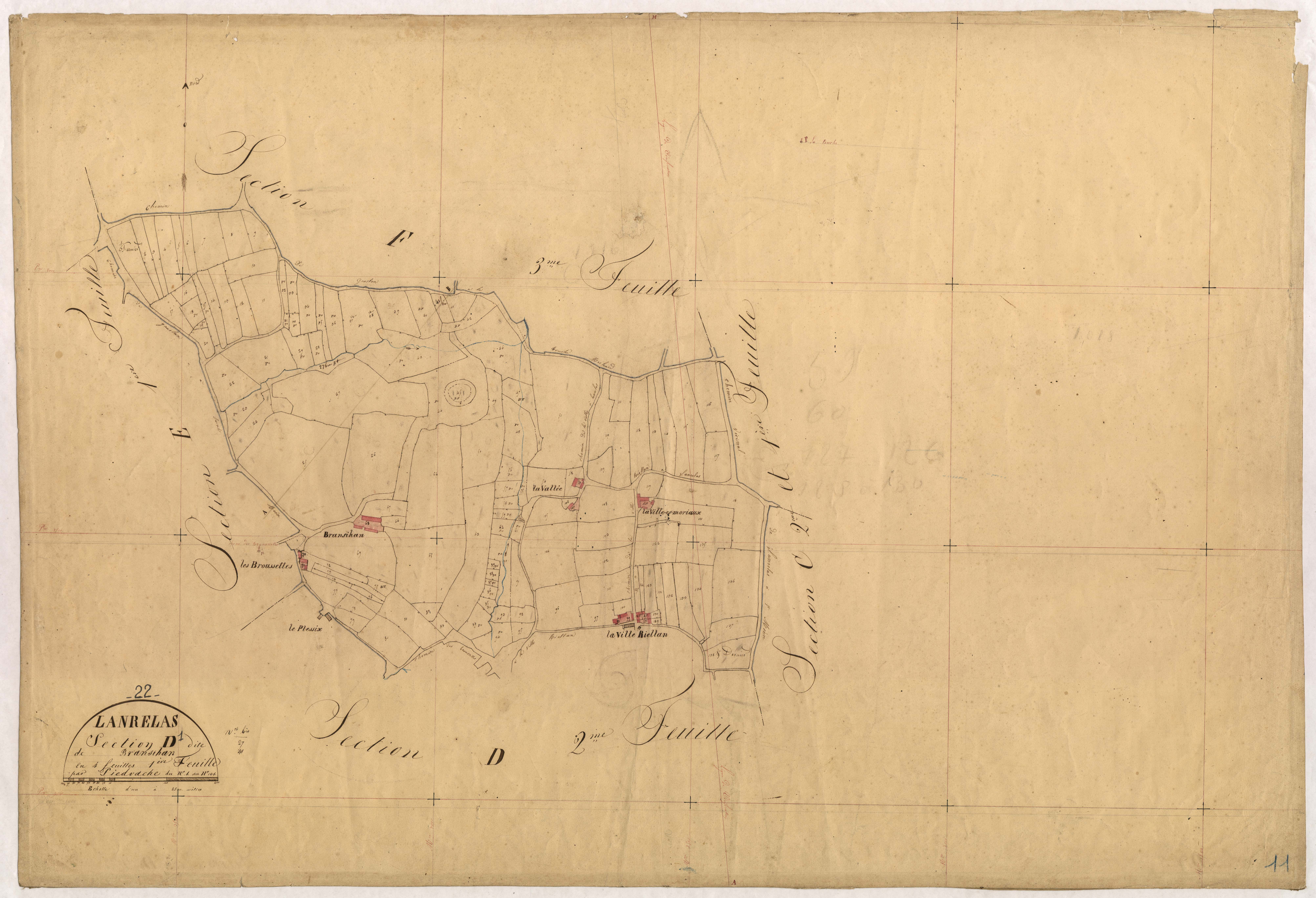 Lanrelas - Section D, 1re feuille