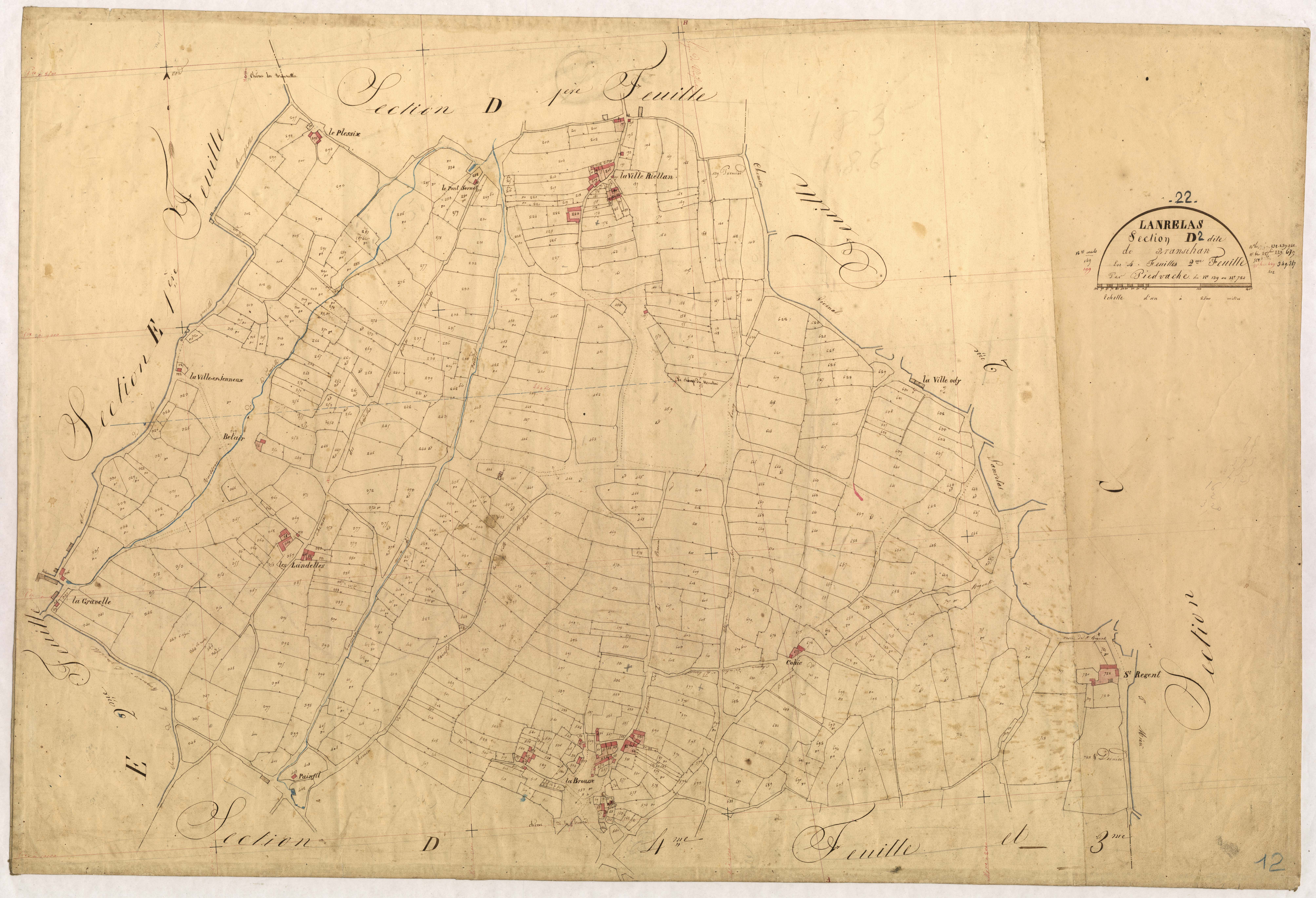 Lanrelas - Section D, 2e feuille