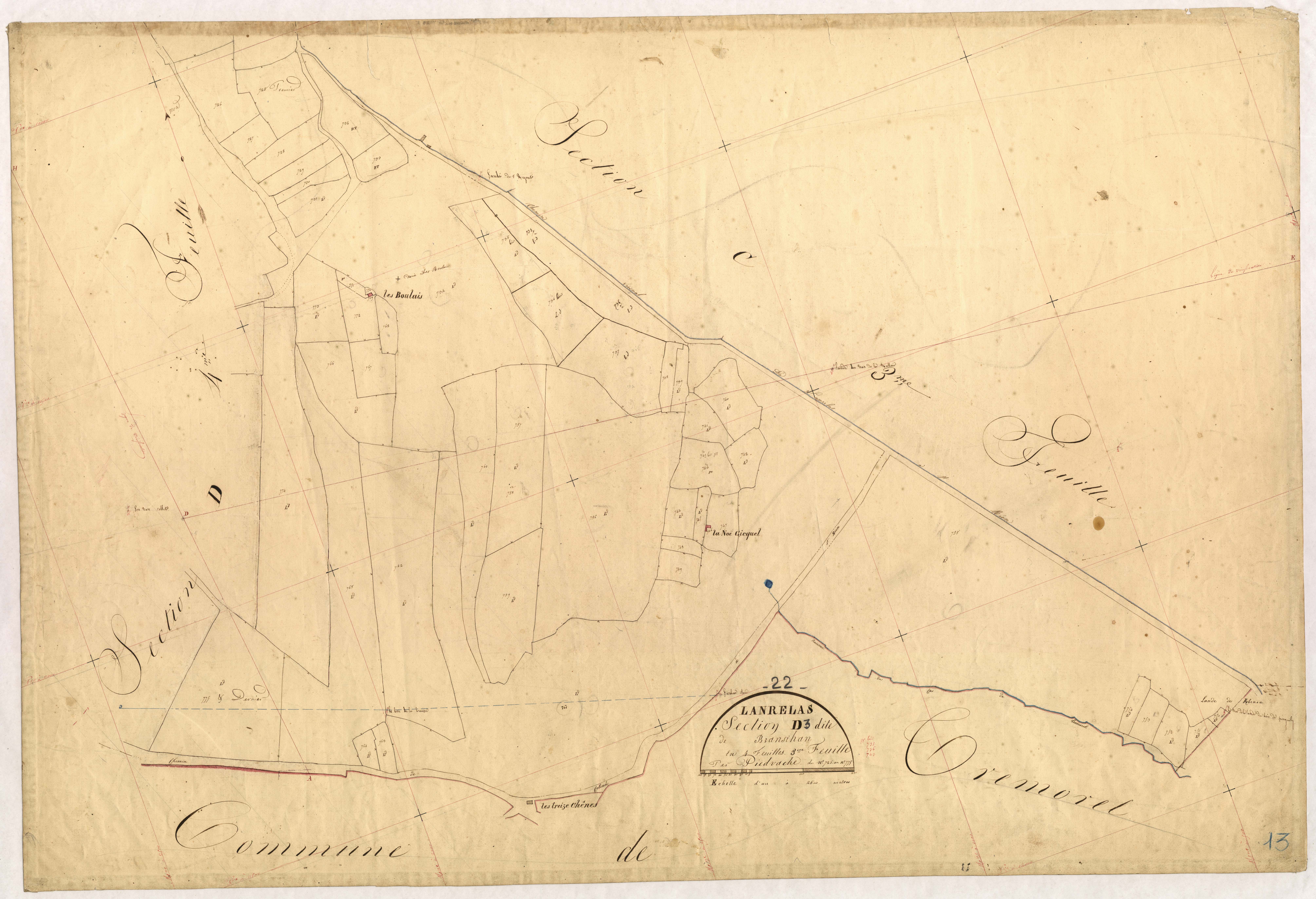 Lanrelas - Section D, 3e feuille