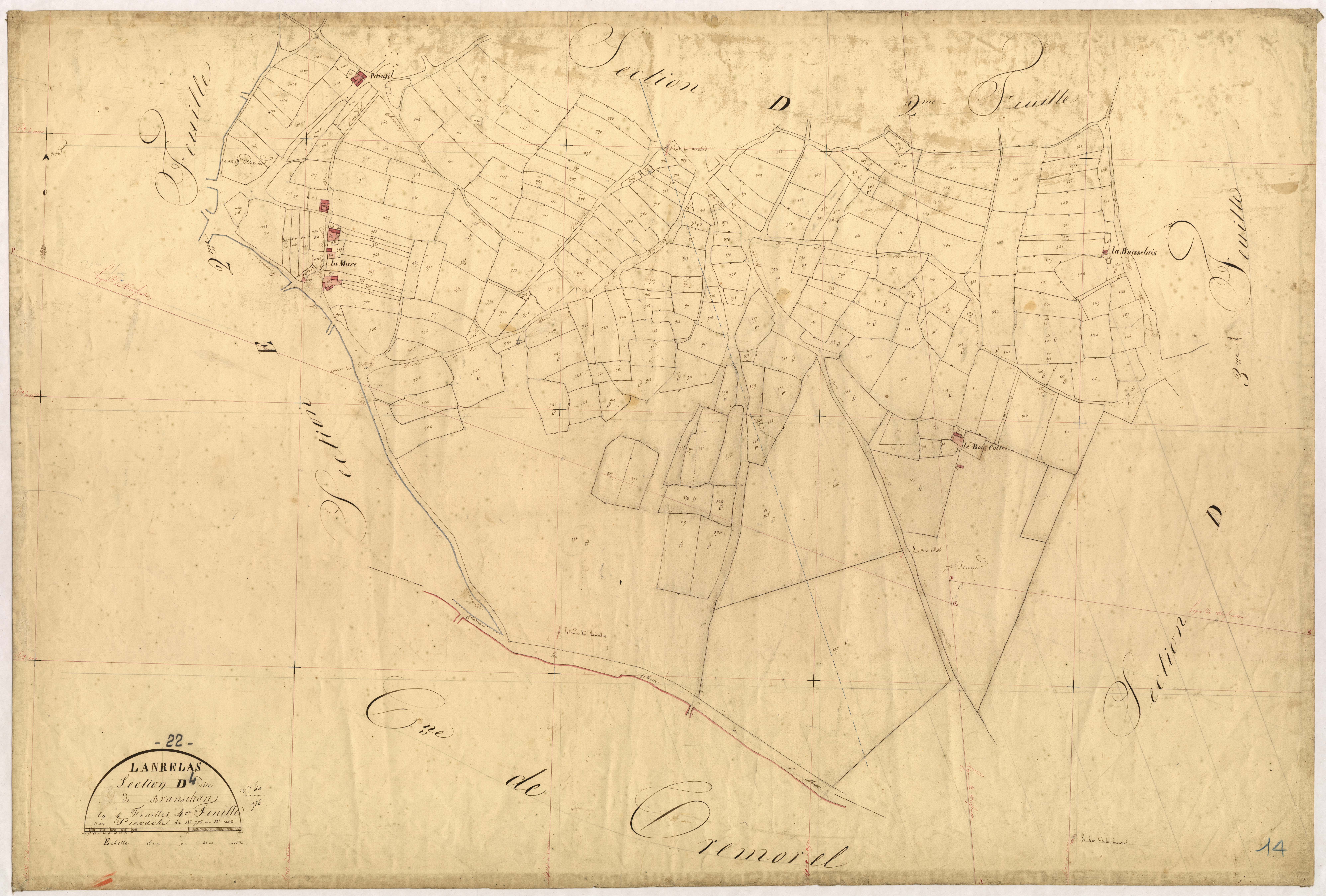 Lanrelas - Section D, 4e feuille