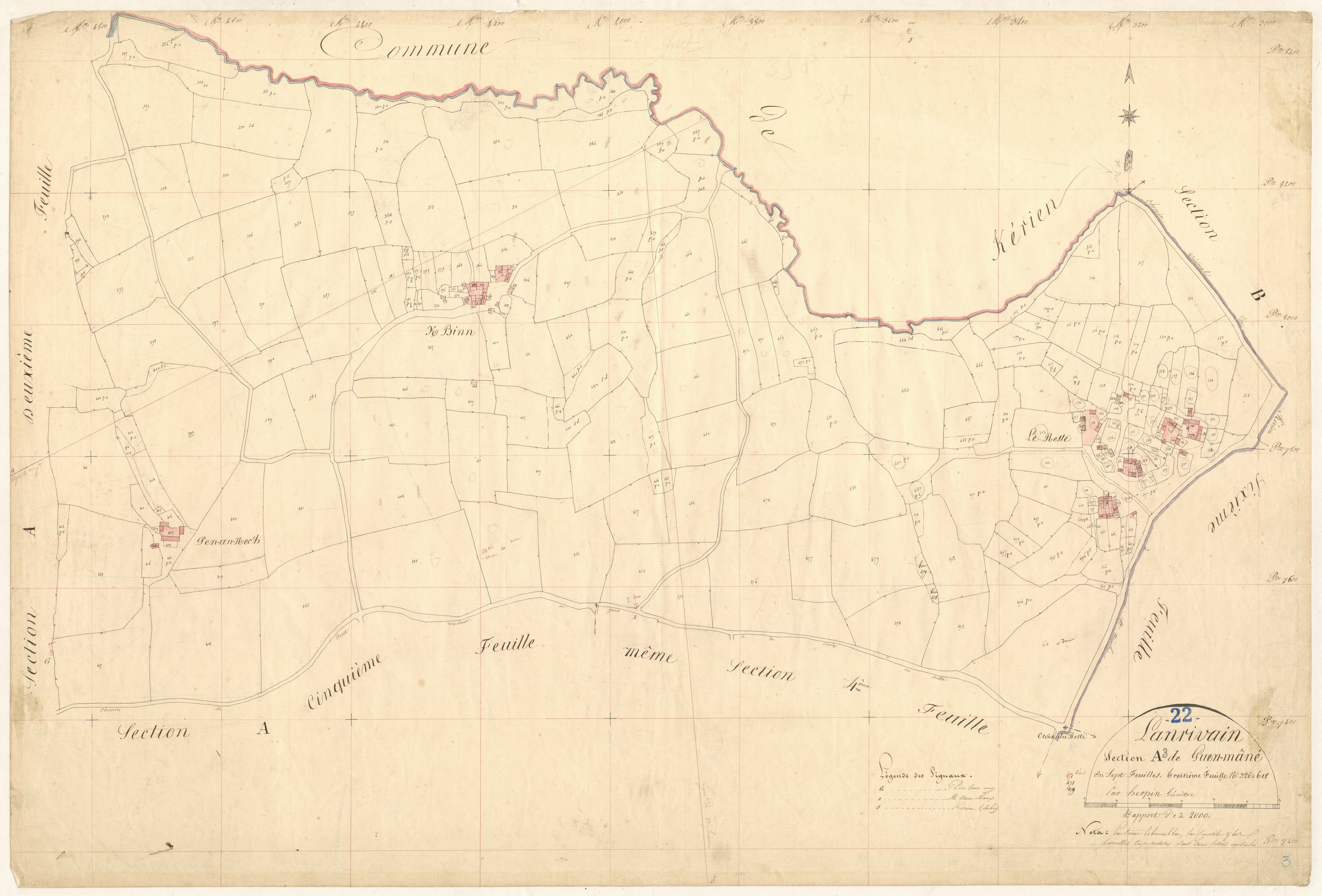 Lanrivain - Section A, 3e feuille
