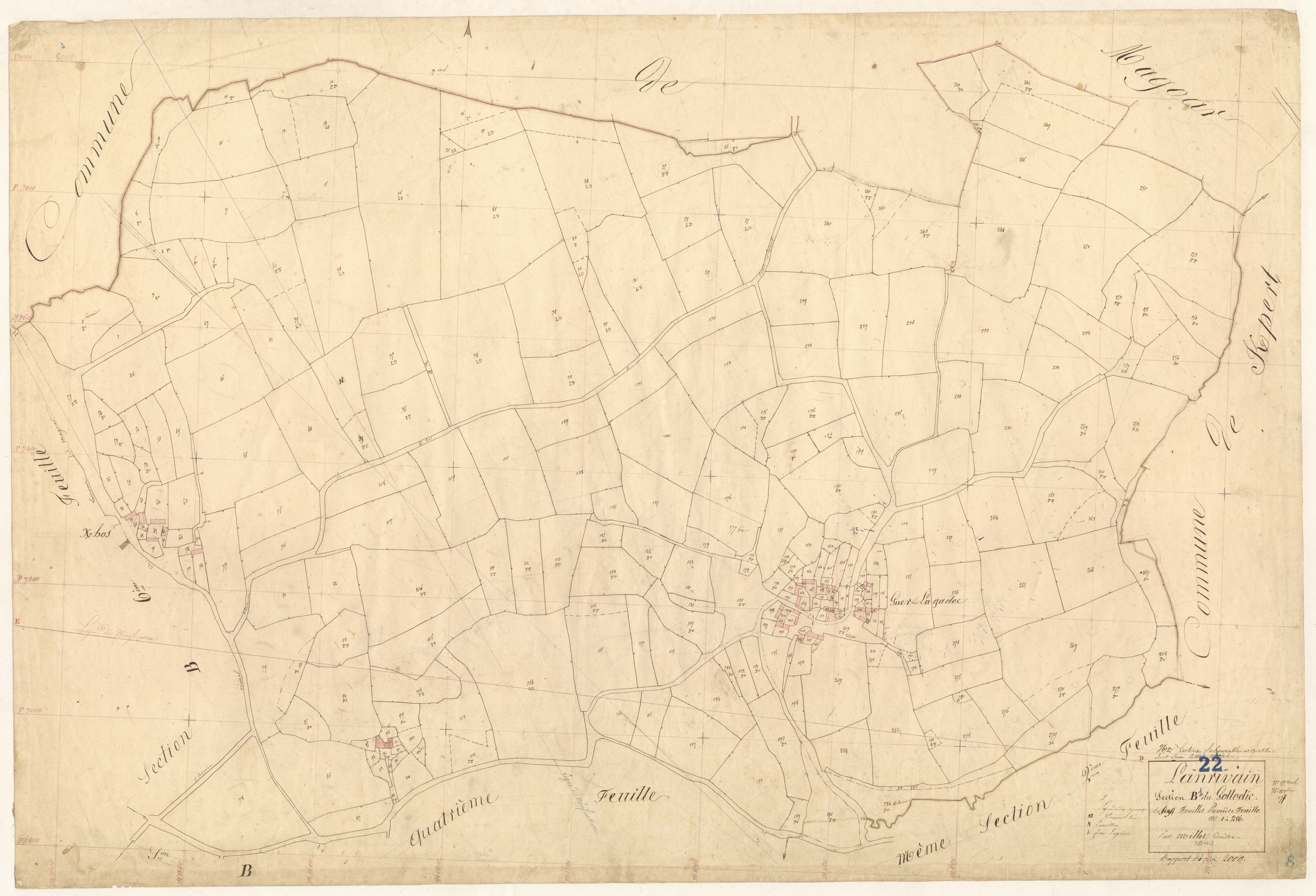 Lanrivain - Section B, 1re feuille