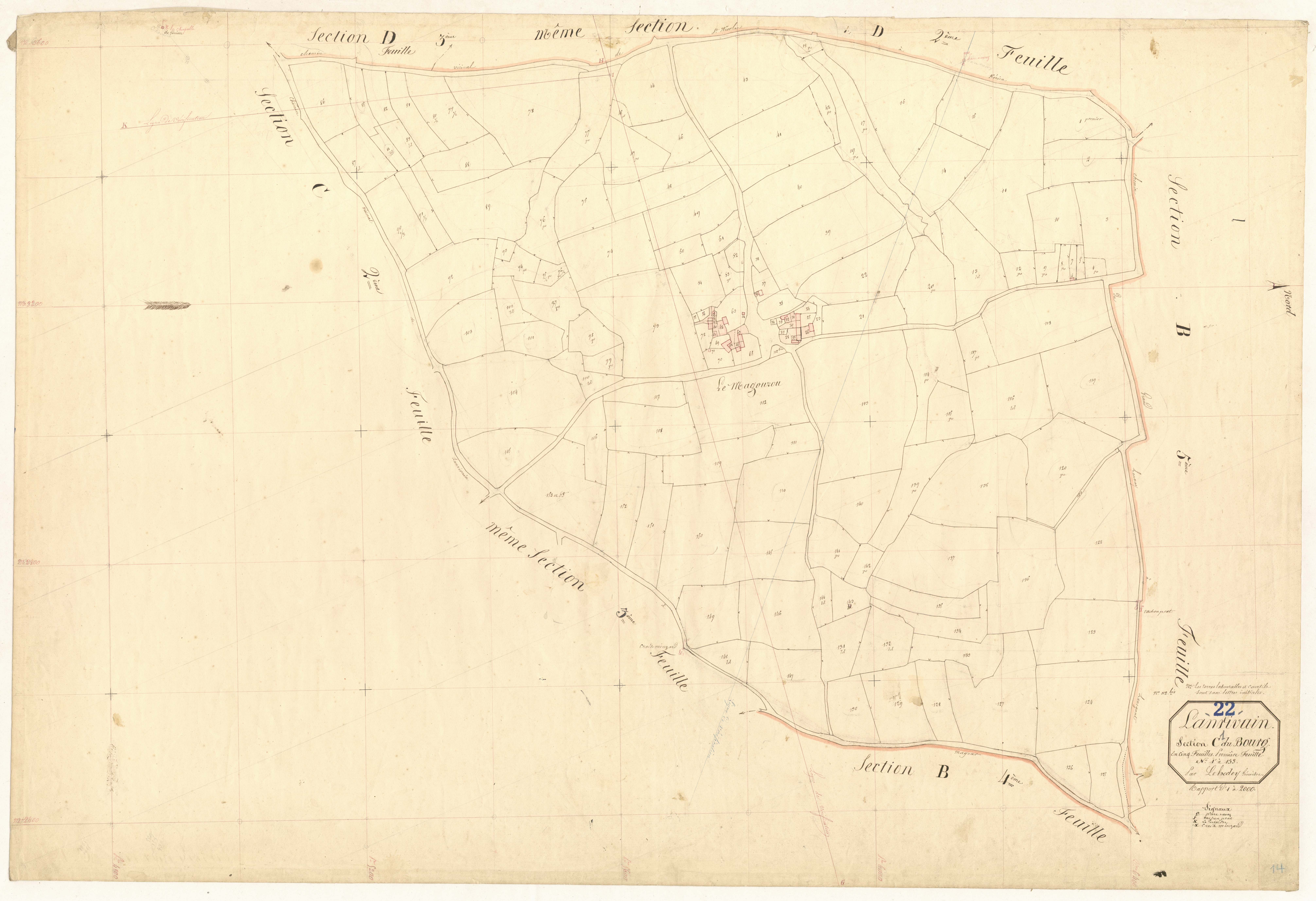 Lanrivain - Section C, 1re feuille