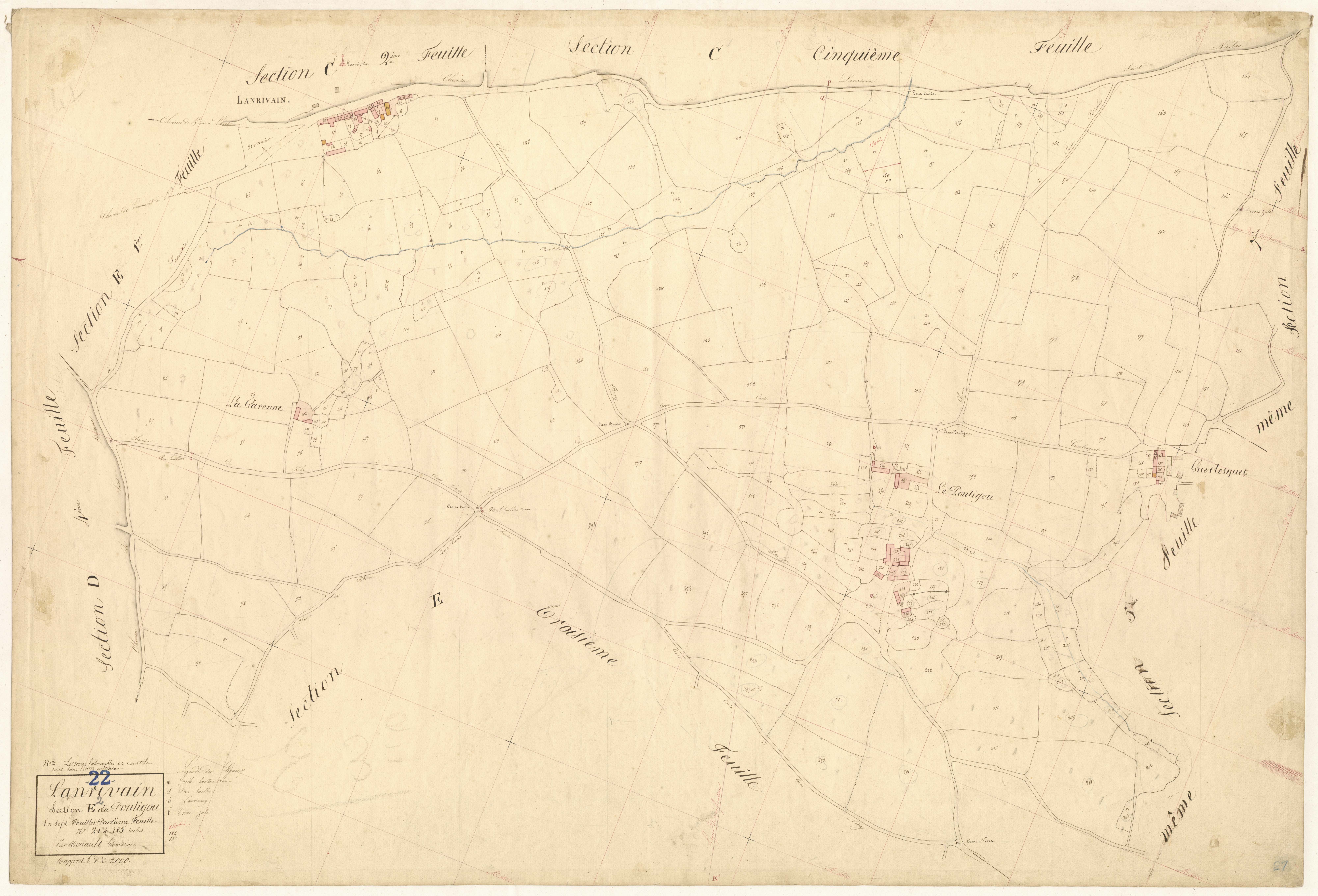 Lanrivain - Section E, 2e feuille
