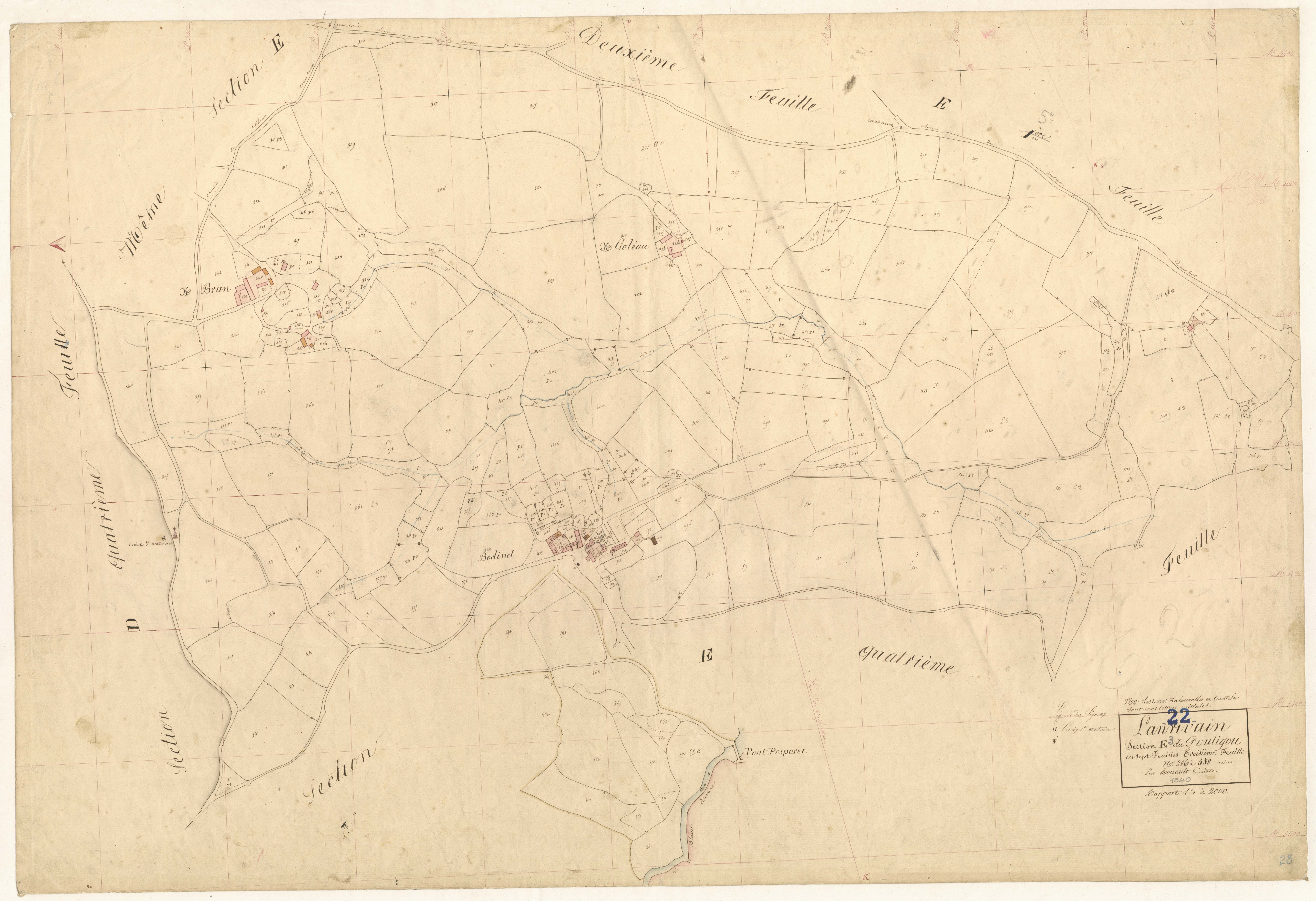 Lanrivain - Section E, 3e feuille