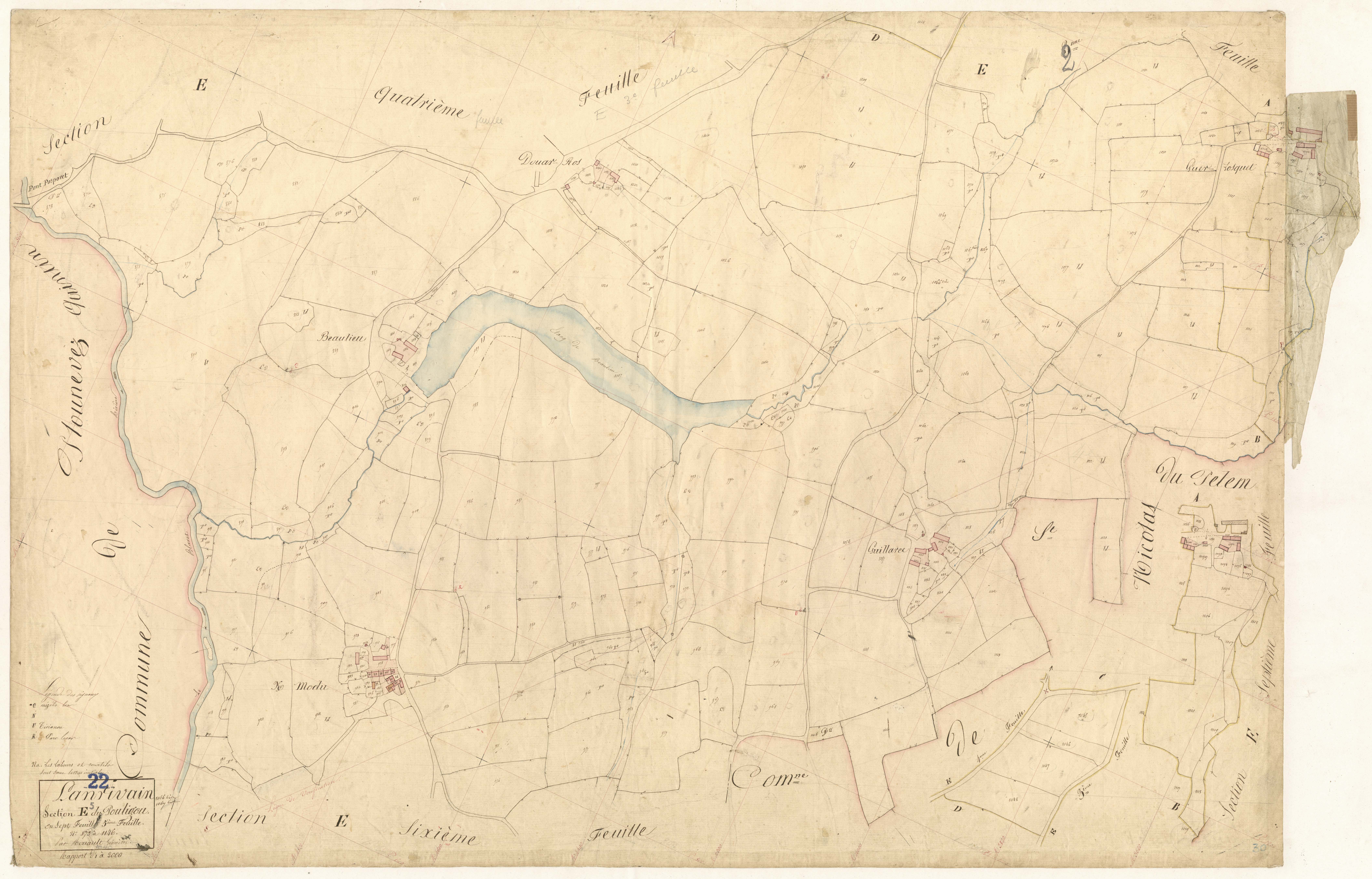 Lanrivain - Section E, 5e feuille