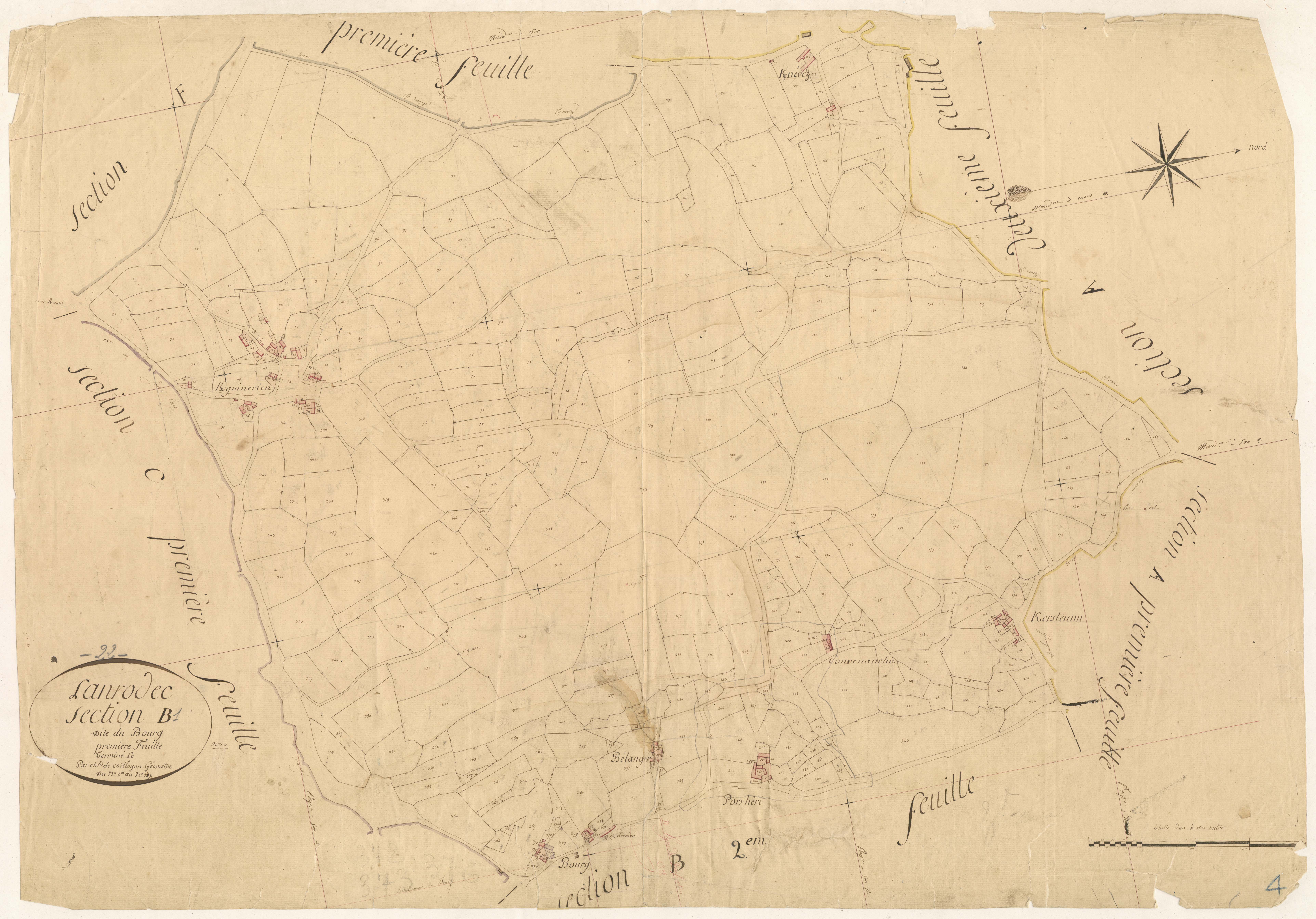 Lanrodec - Section B, 1re feuille