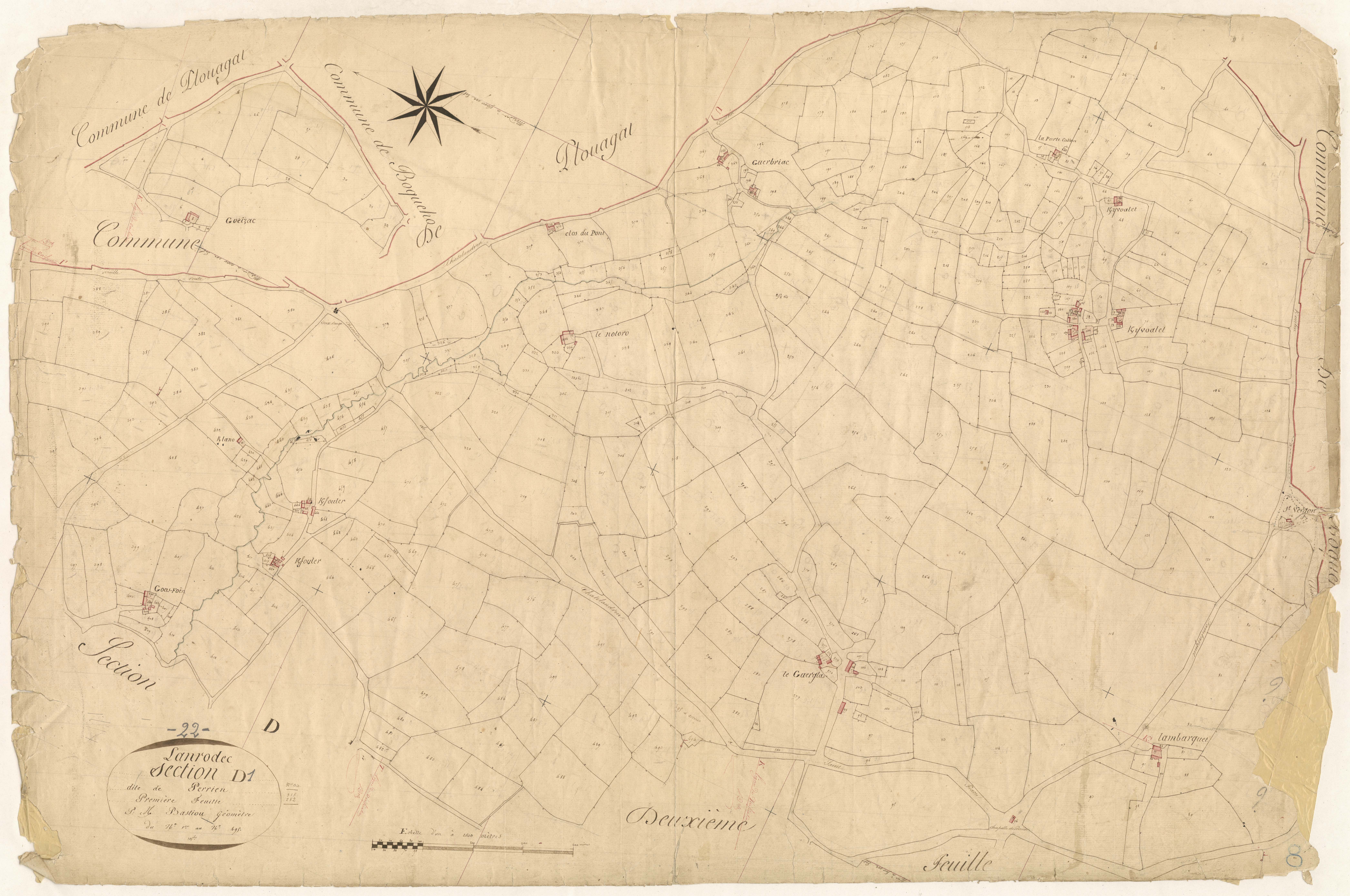 Lanrodec - Section D, 1re feuille