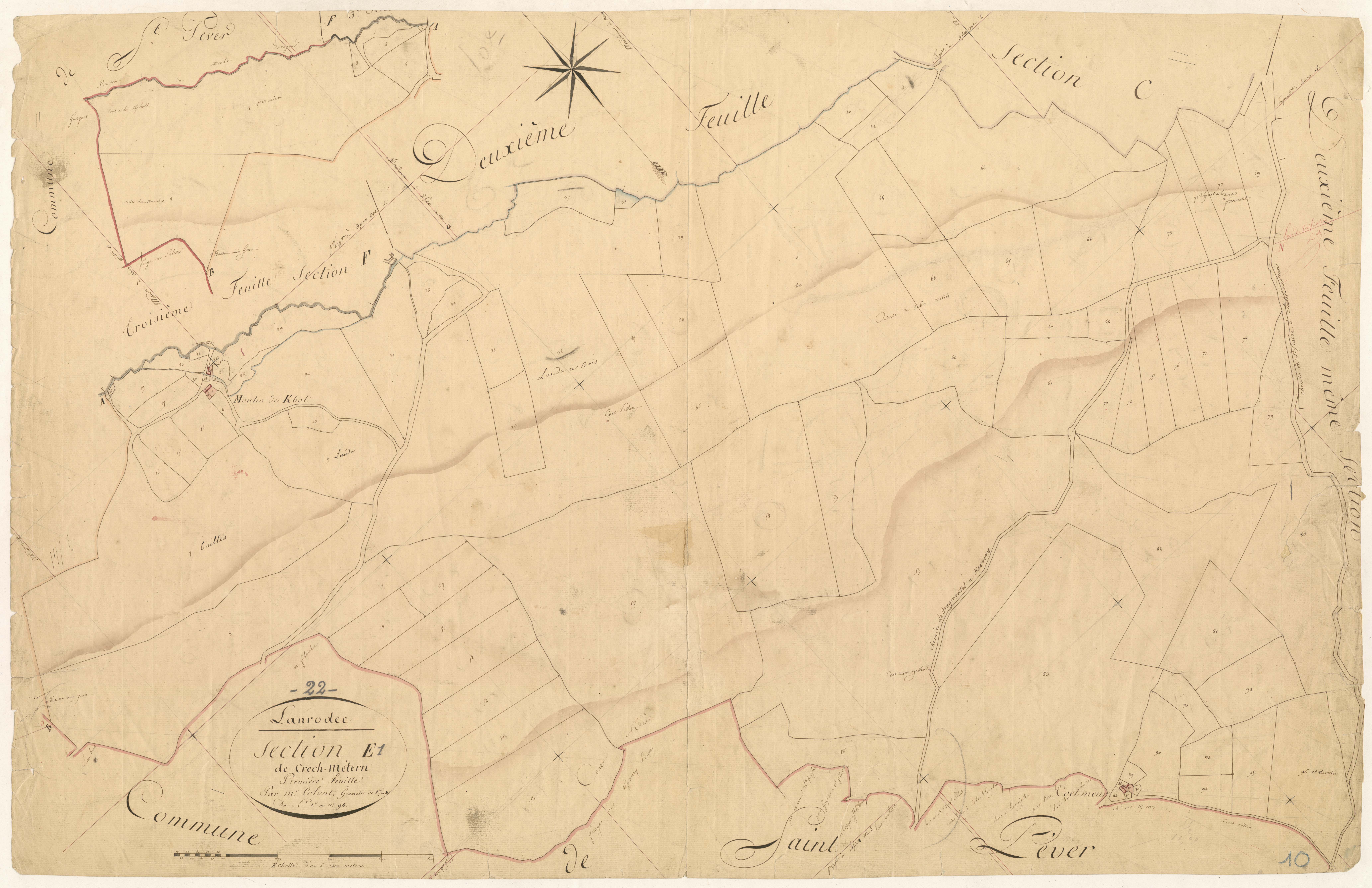 Lanrodec - Section E, 1re feuille