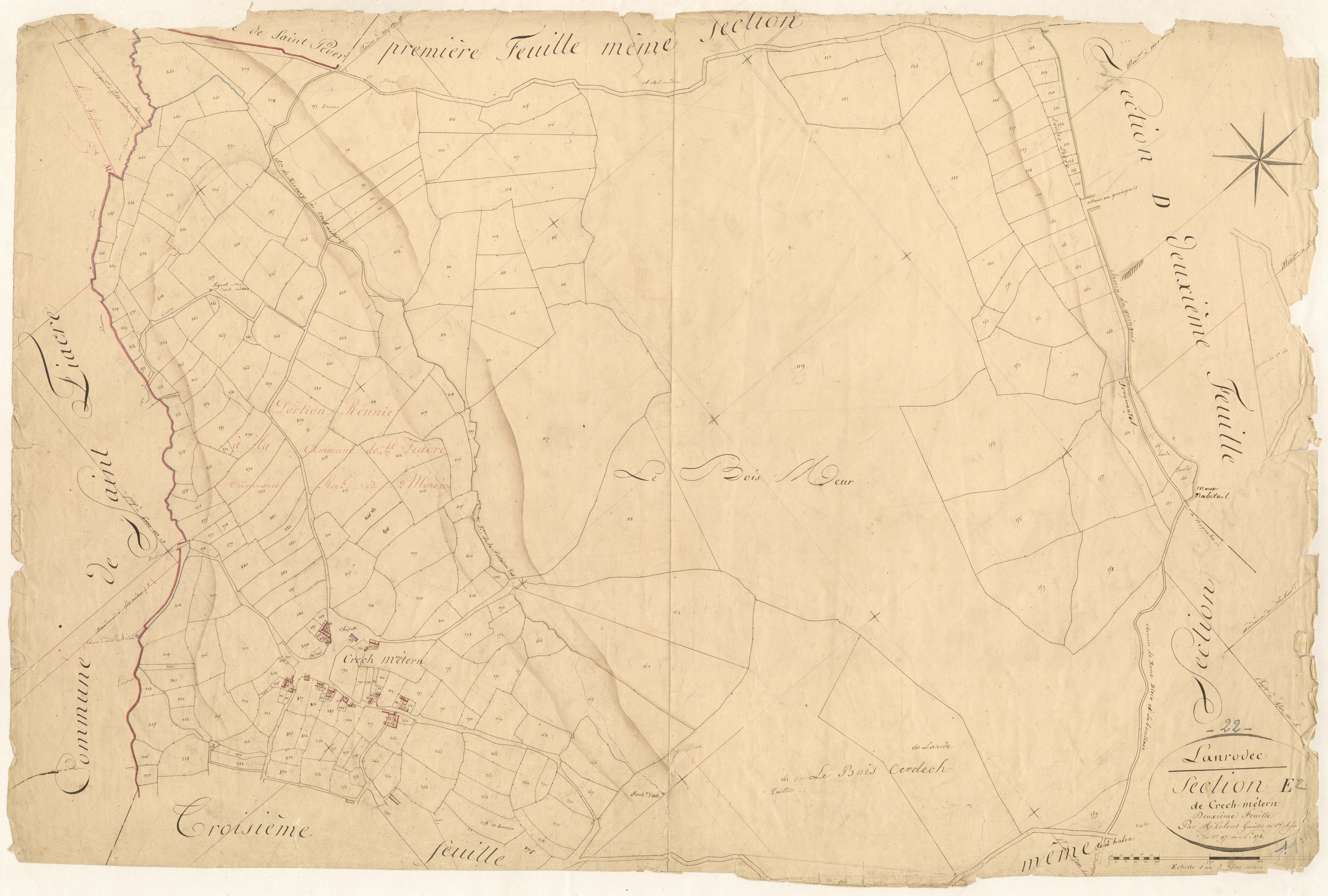Lanrodec - Section E, 2e feuille