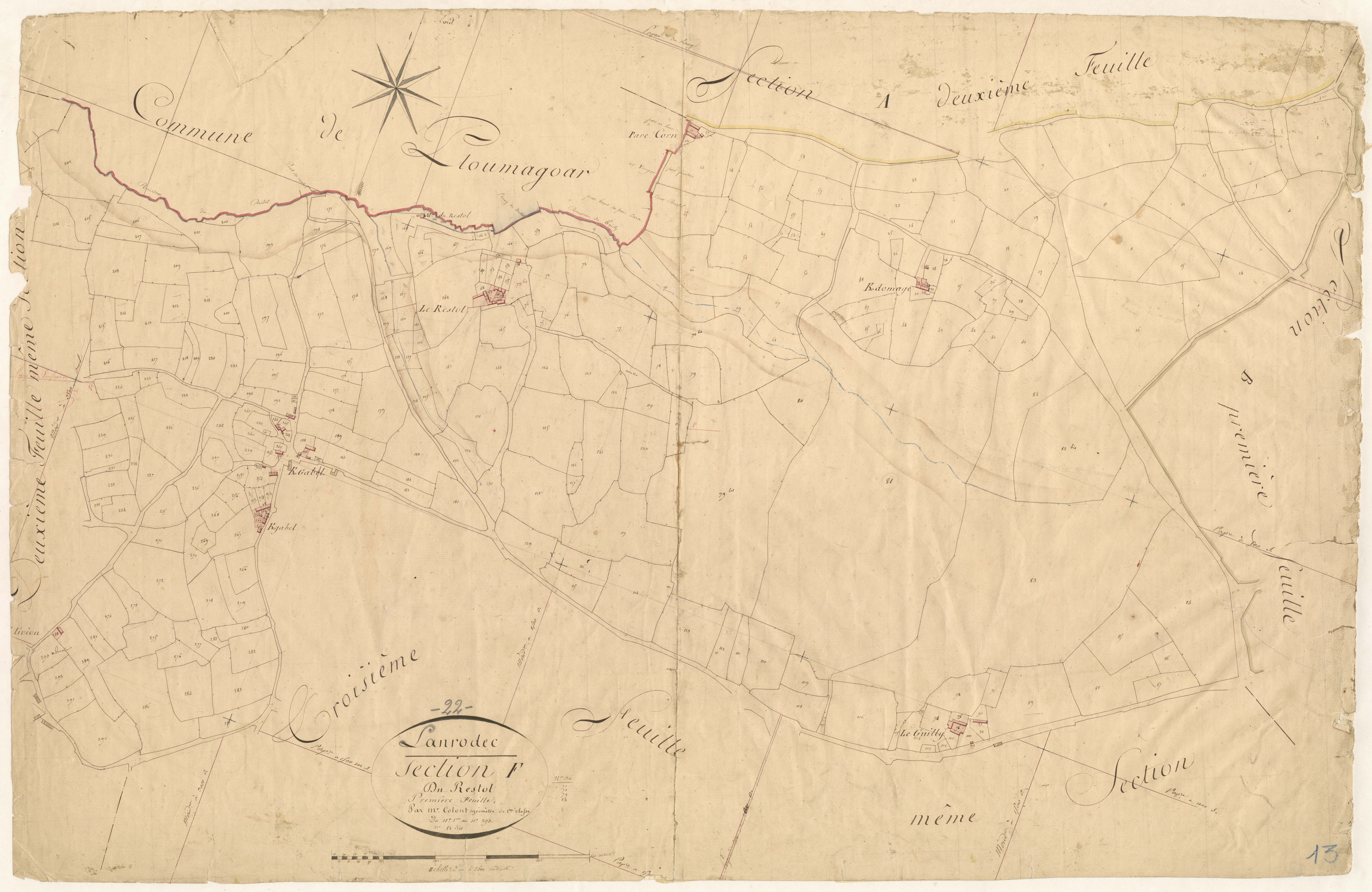 Lanrodec - Section F, 1re feuille