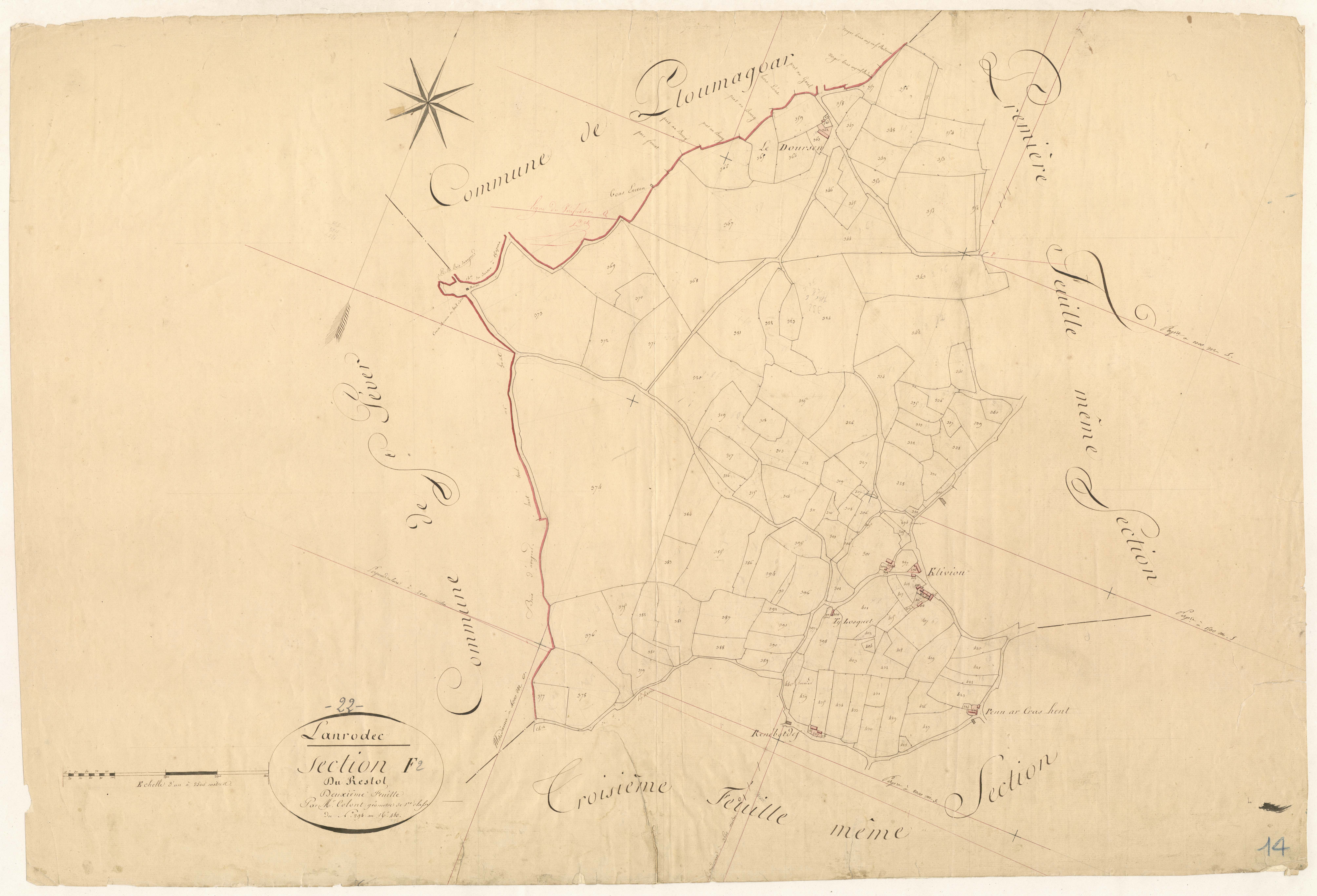 Lanrodec - Section F, 2e feuille