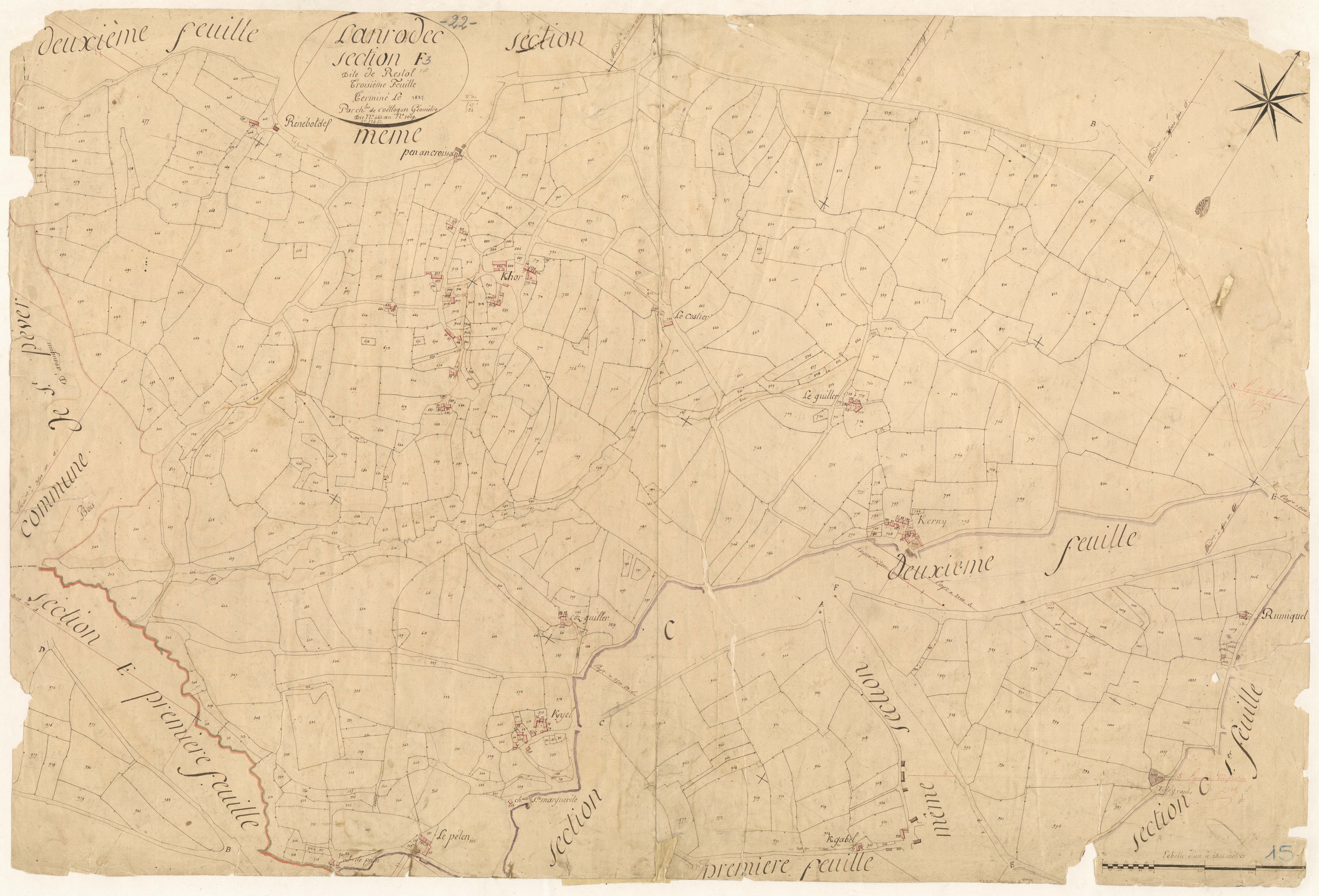 Lanrodec - Section F, 3e feuille