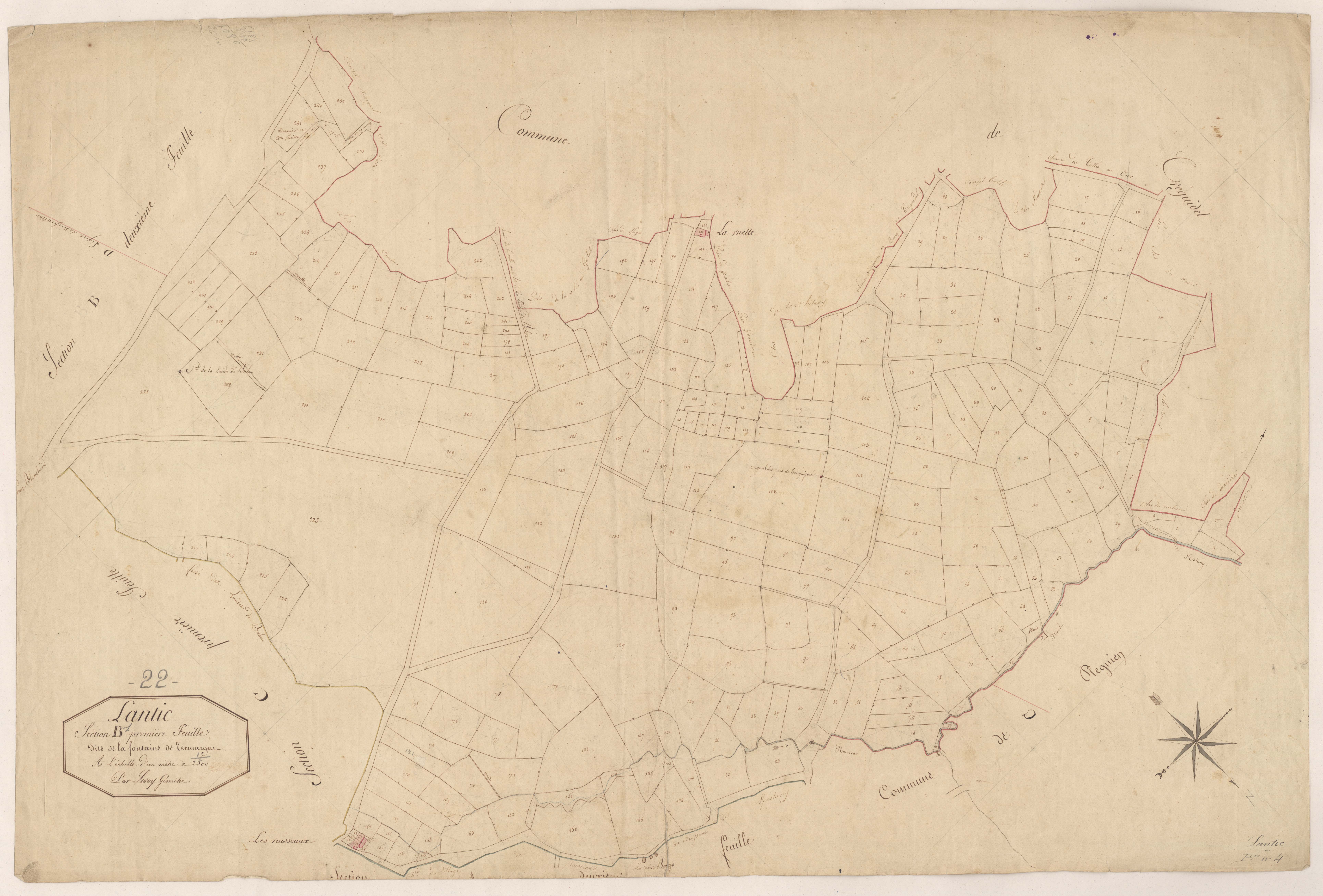 Lantic - Section B, 1re feuille