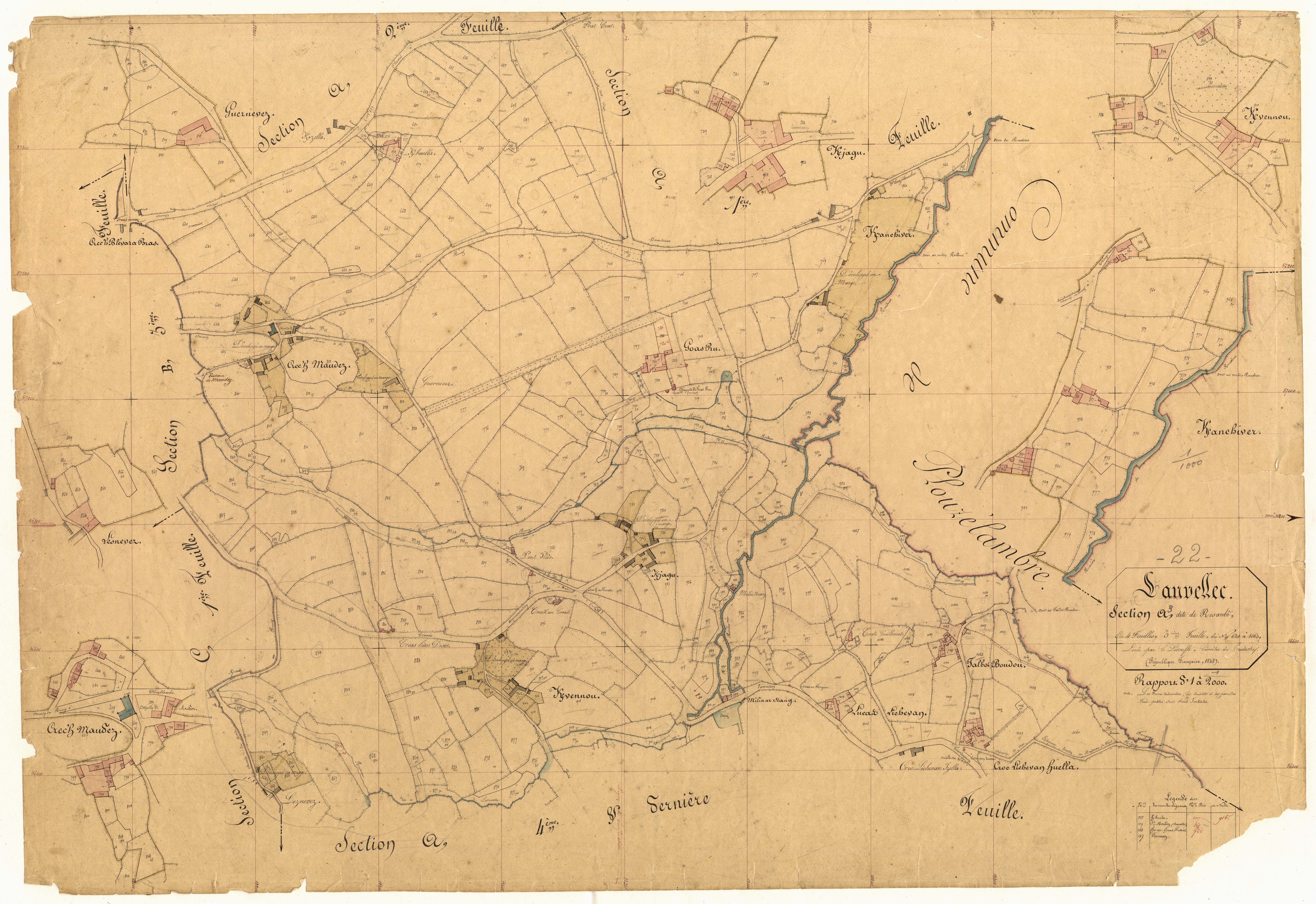 Lanvellec - Section A, 3e feuille