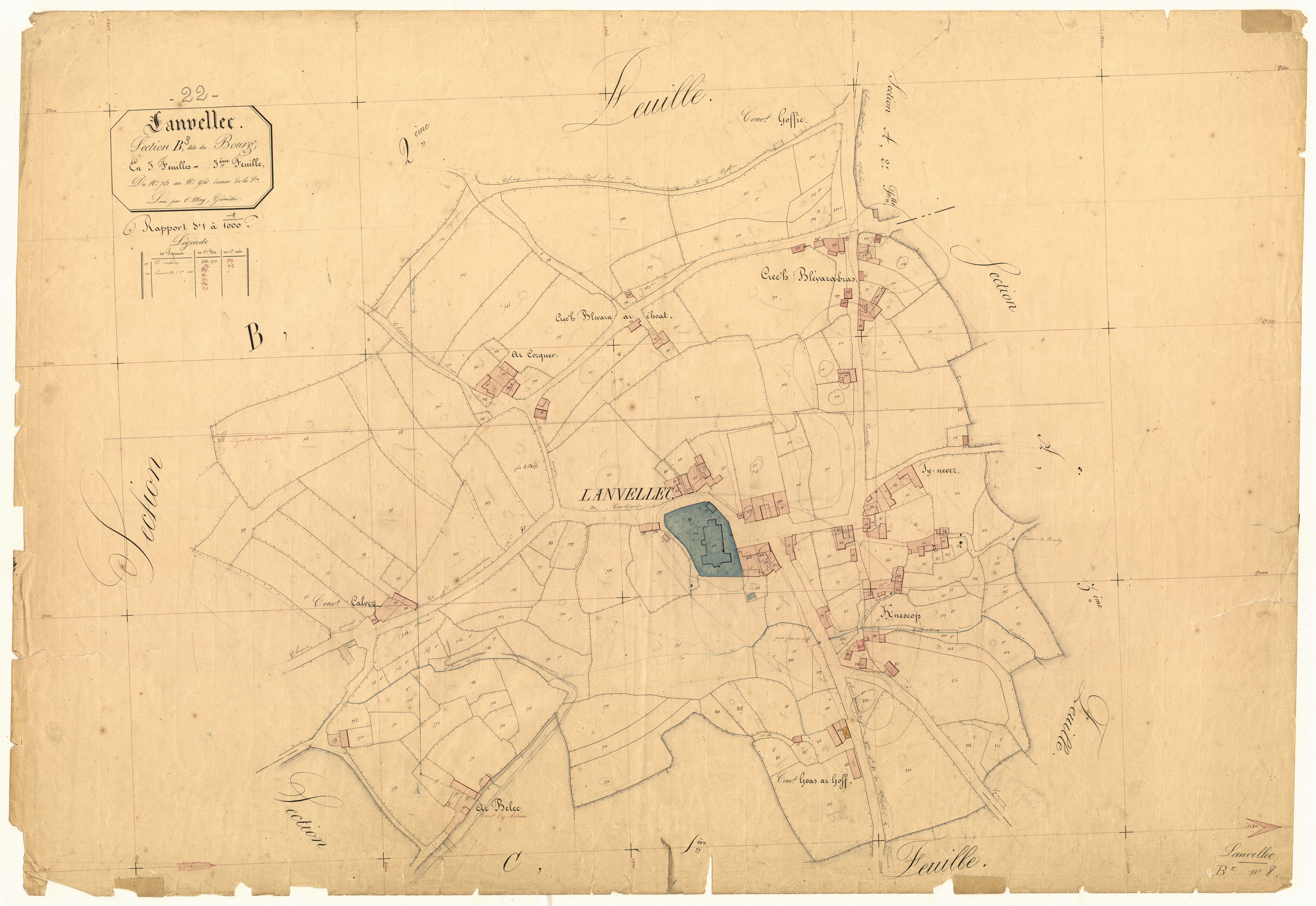 Lanvellec - Section B, 3e feuille