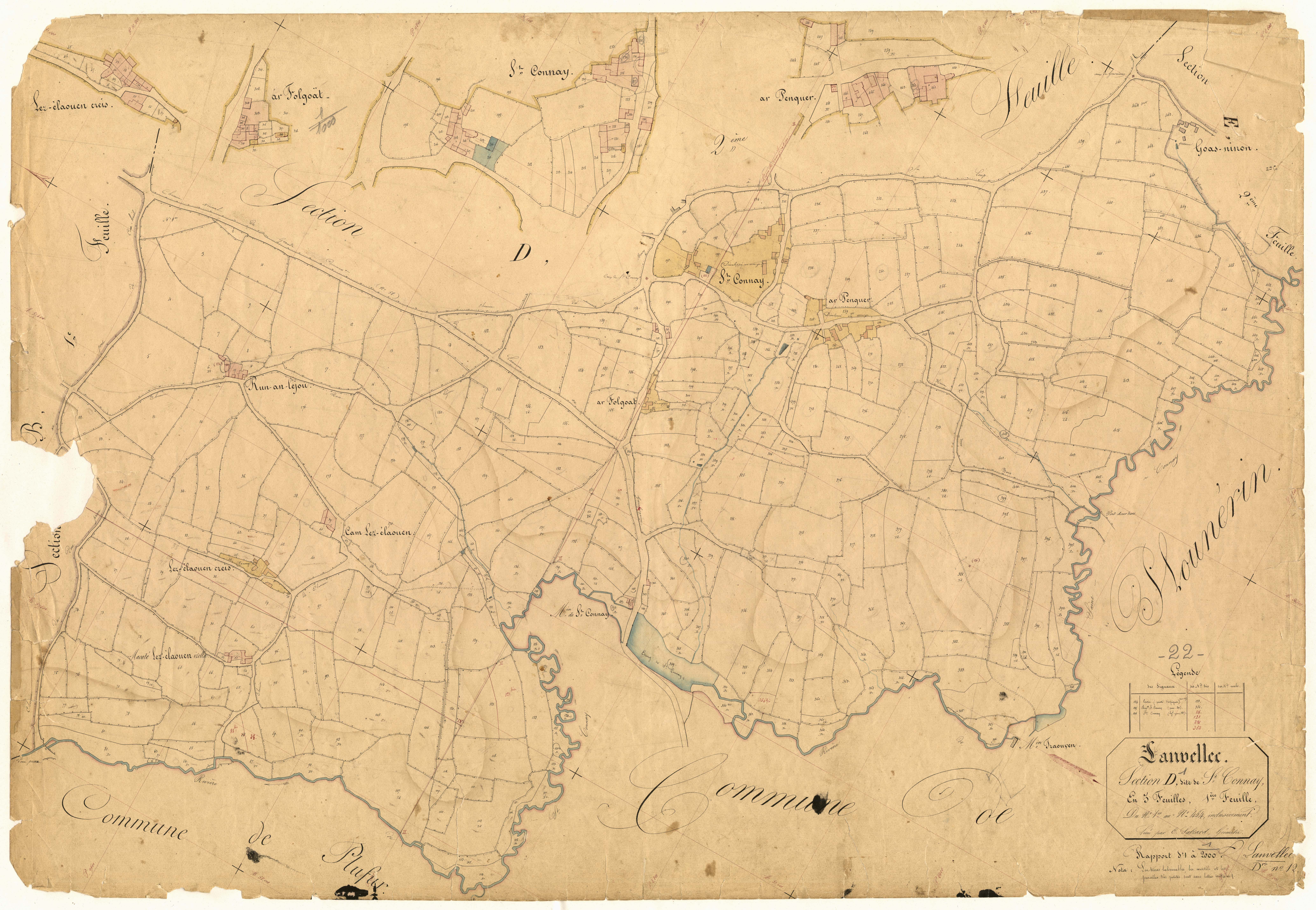 Lanvellec - Section D, 1re feuille