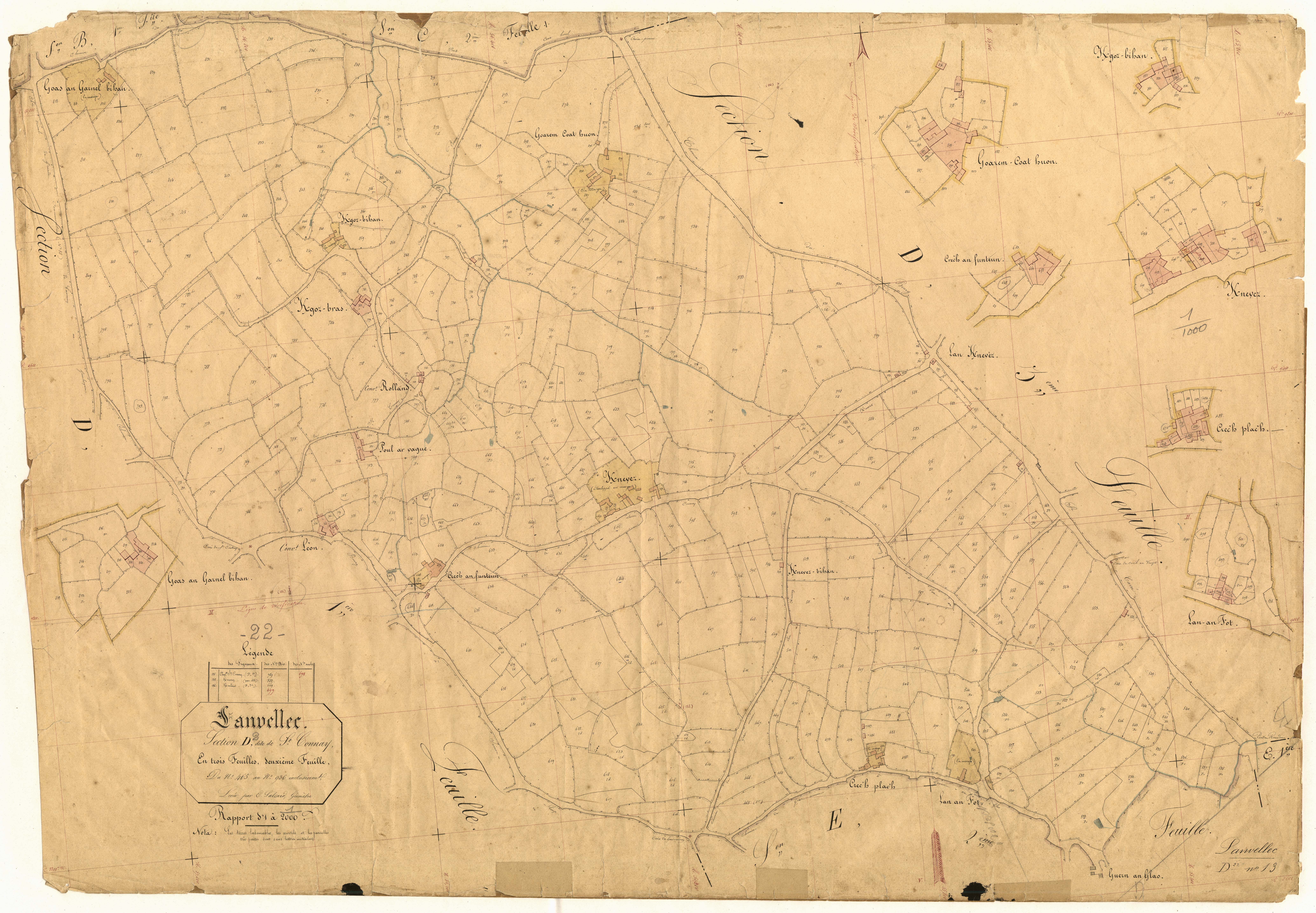 Lanvellec - Section D, 2e feuille