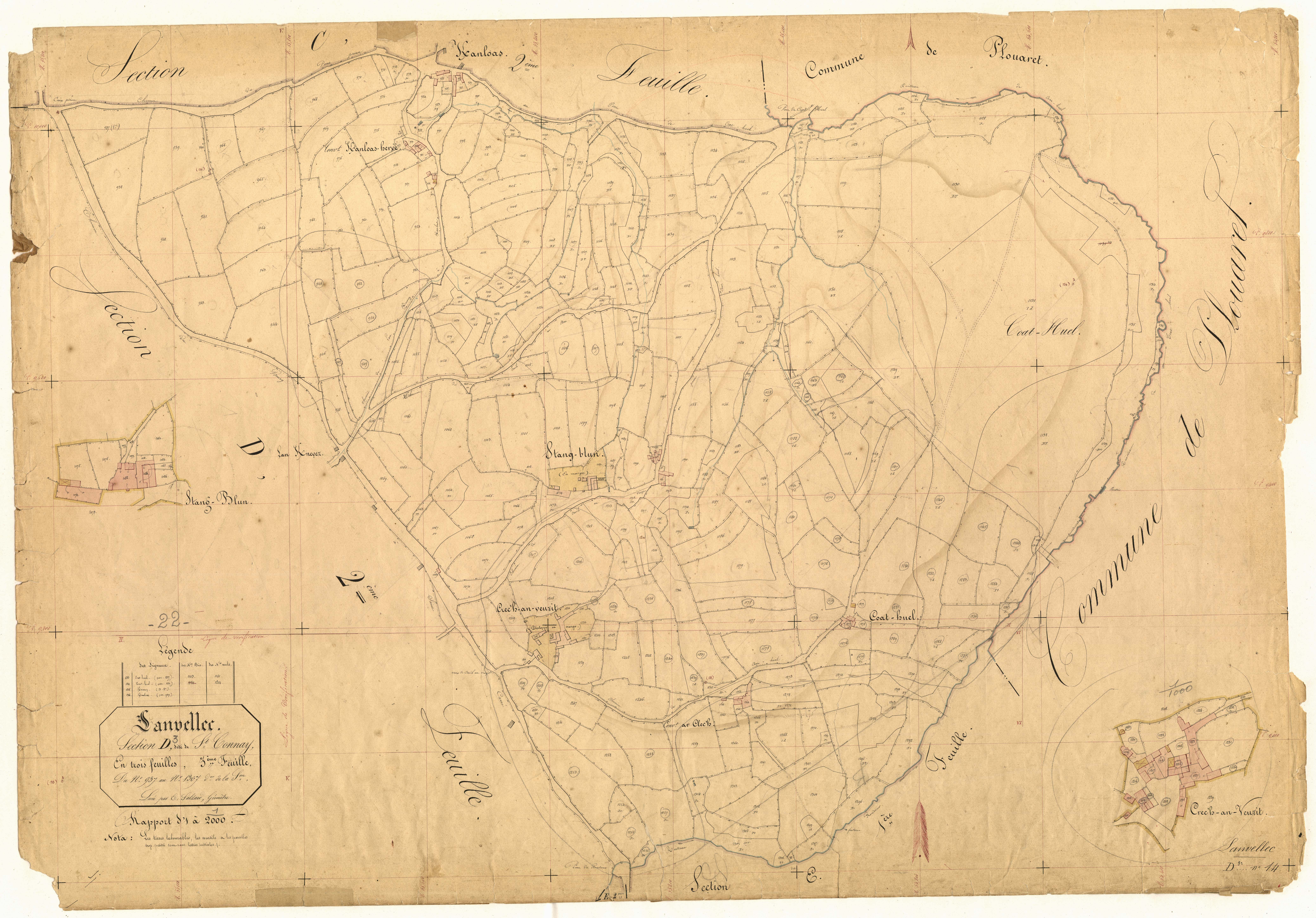 Lanvellec - Section D, 3e feuille