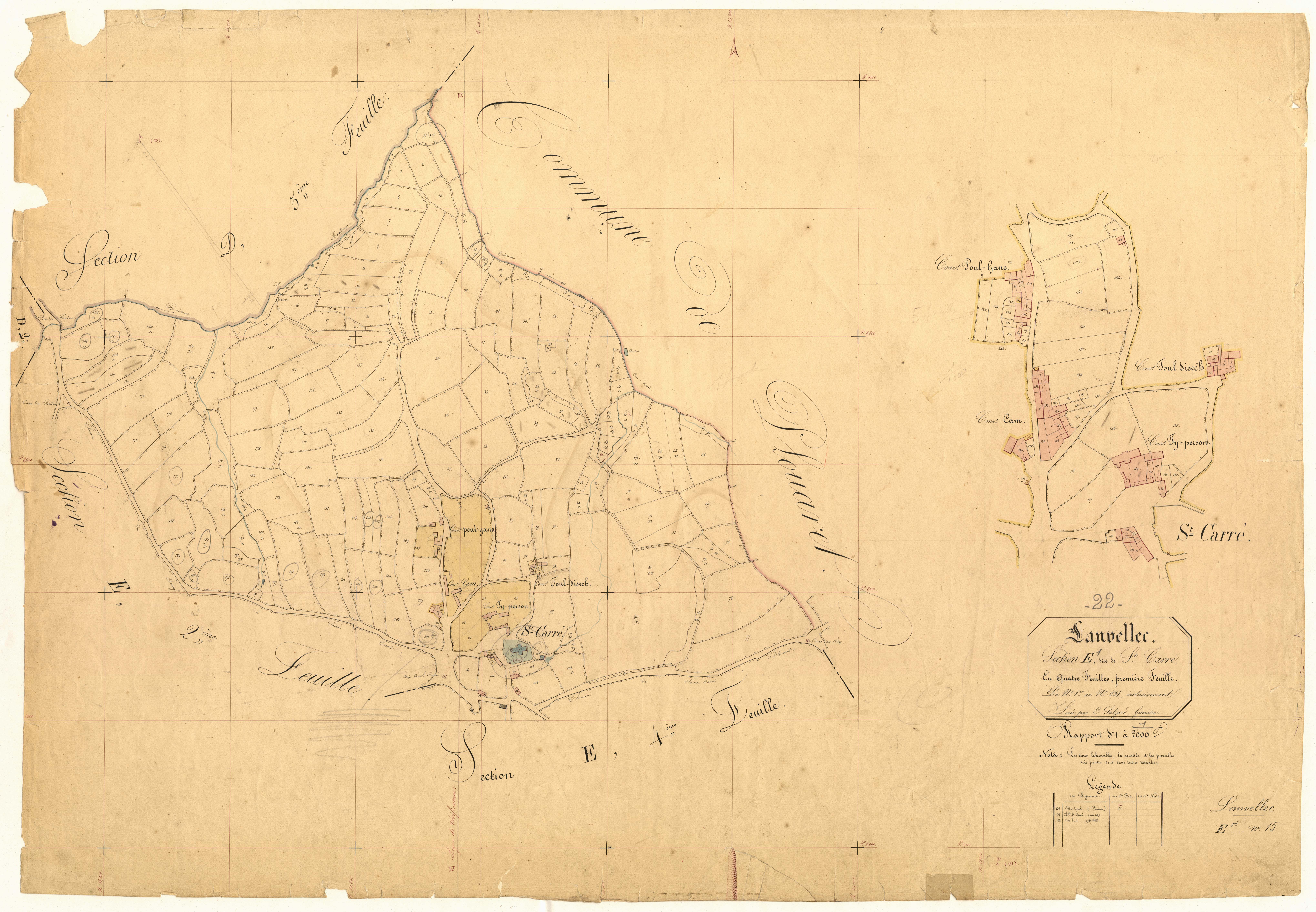 Lanvellec - Section E, 1re feuille