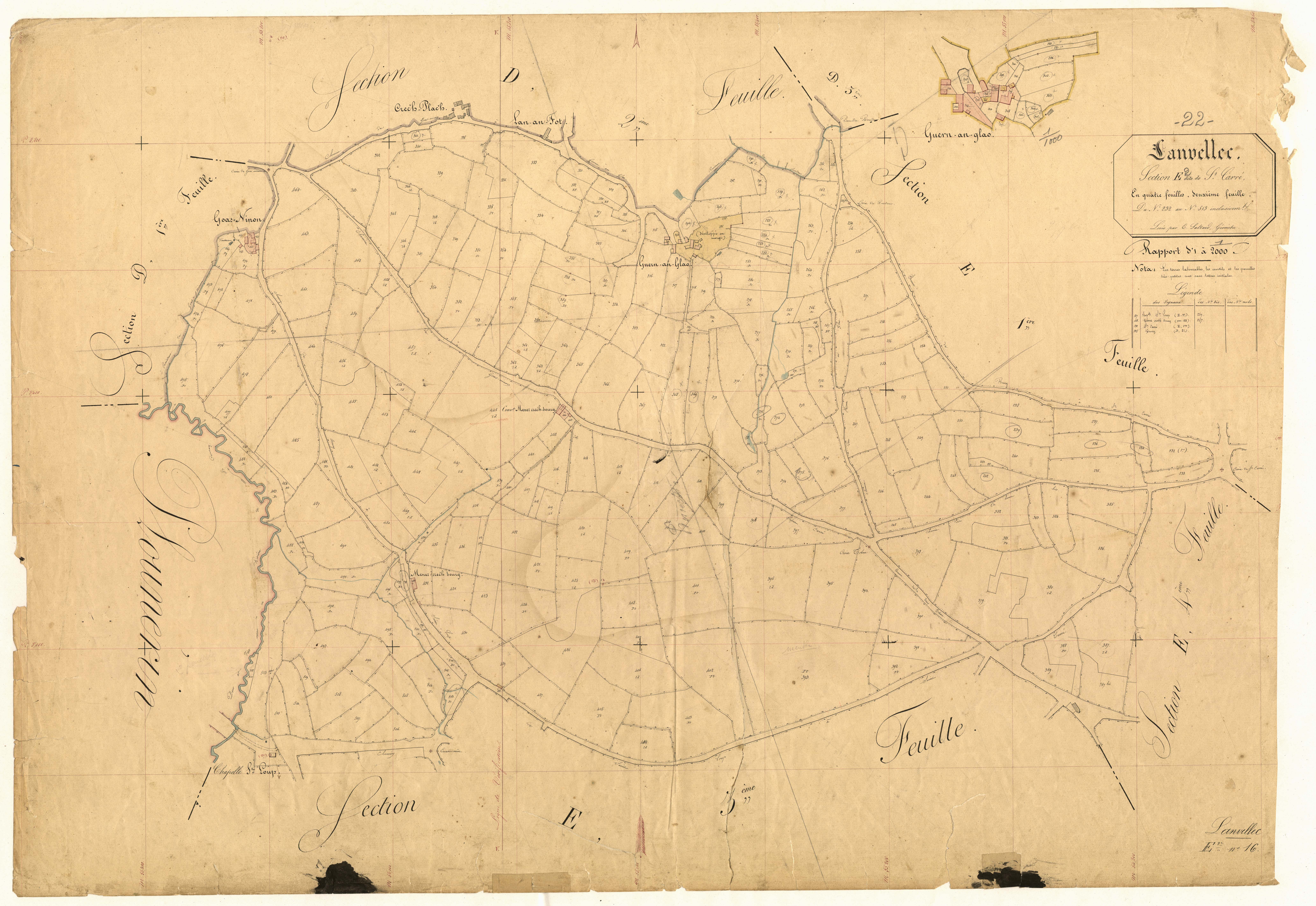 Lanvellec - Section E, 2e feuille