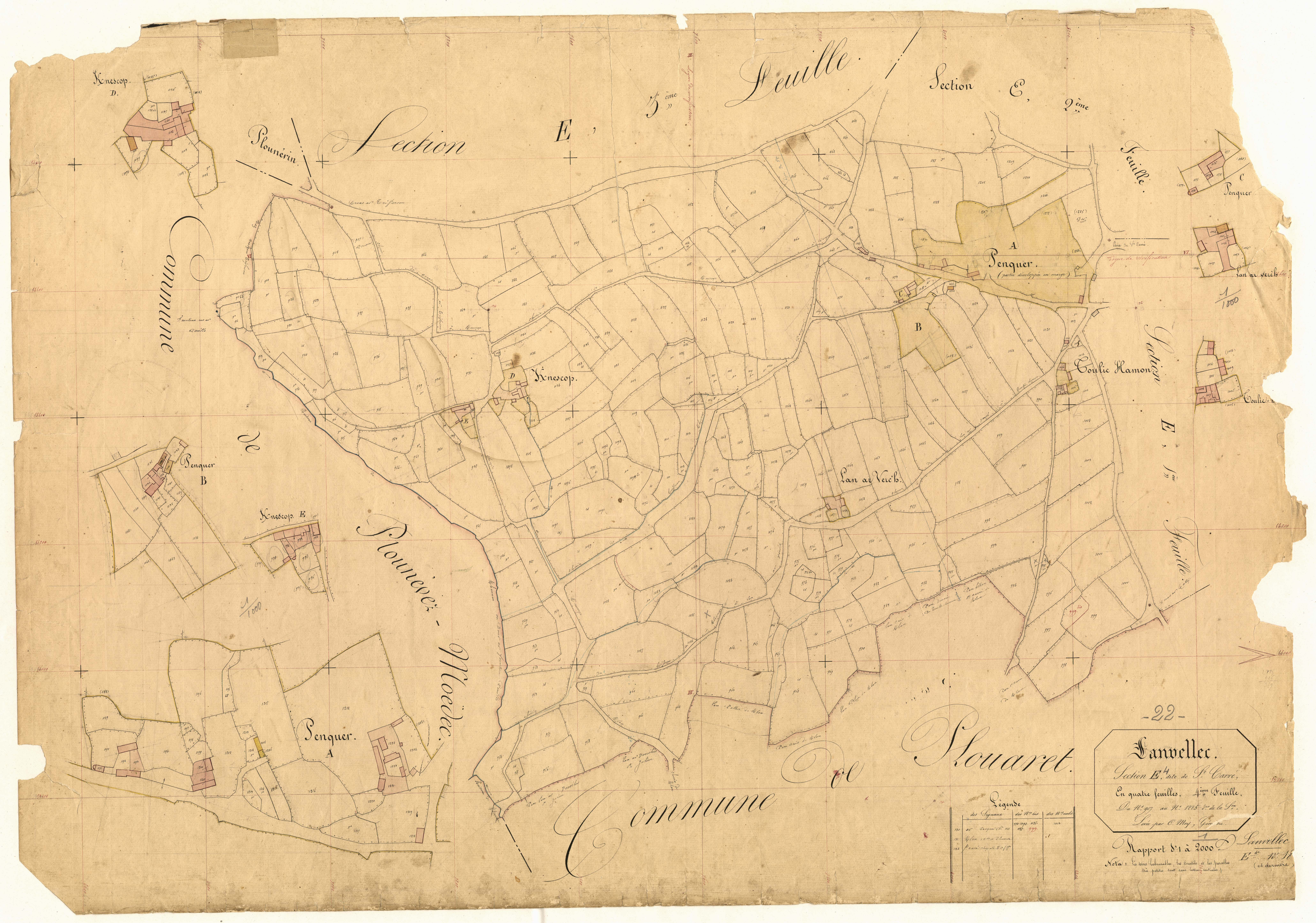 Lanvellec - Section E, 4e feuille