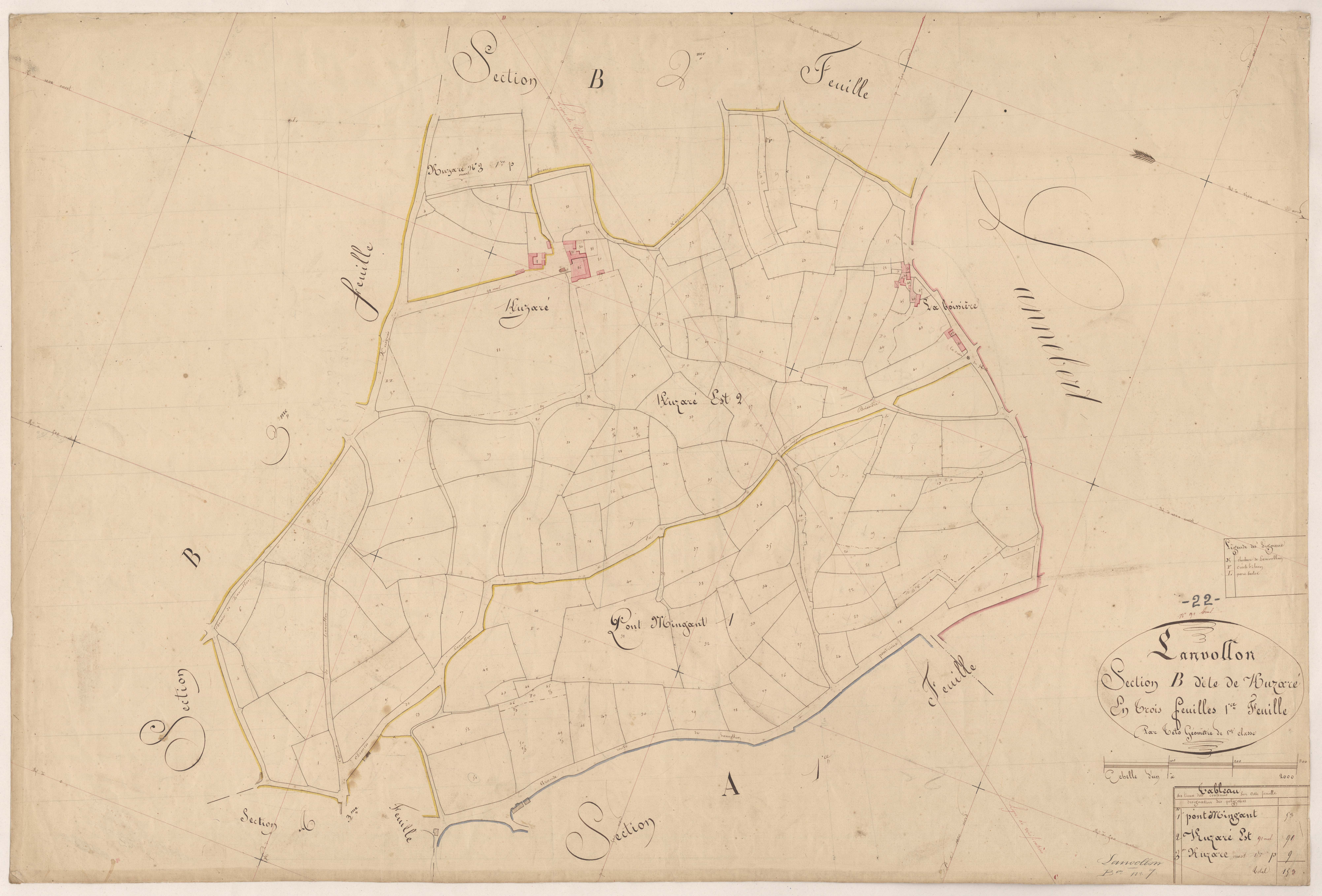 Lanvollon - Section B, 1re feuille