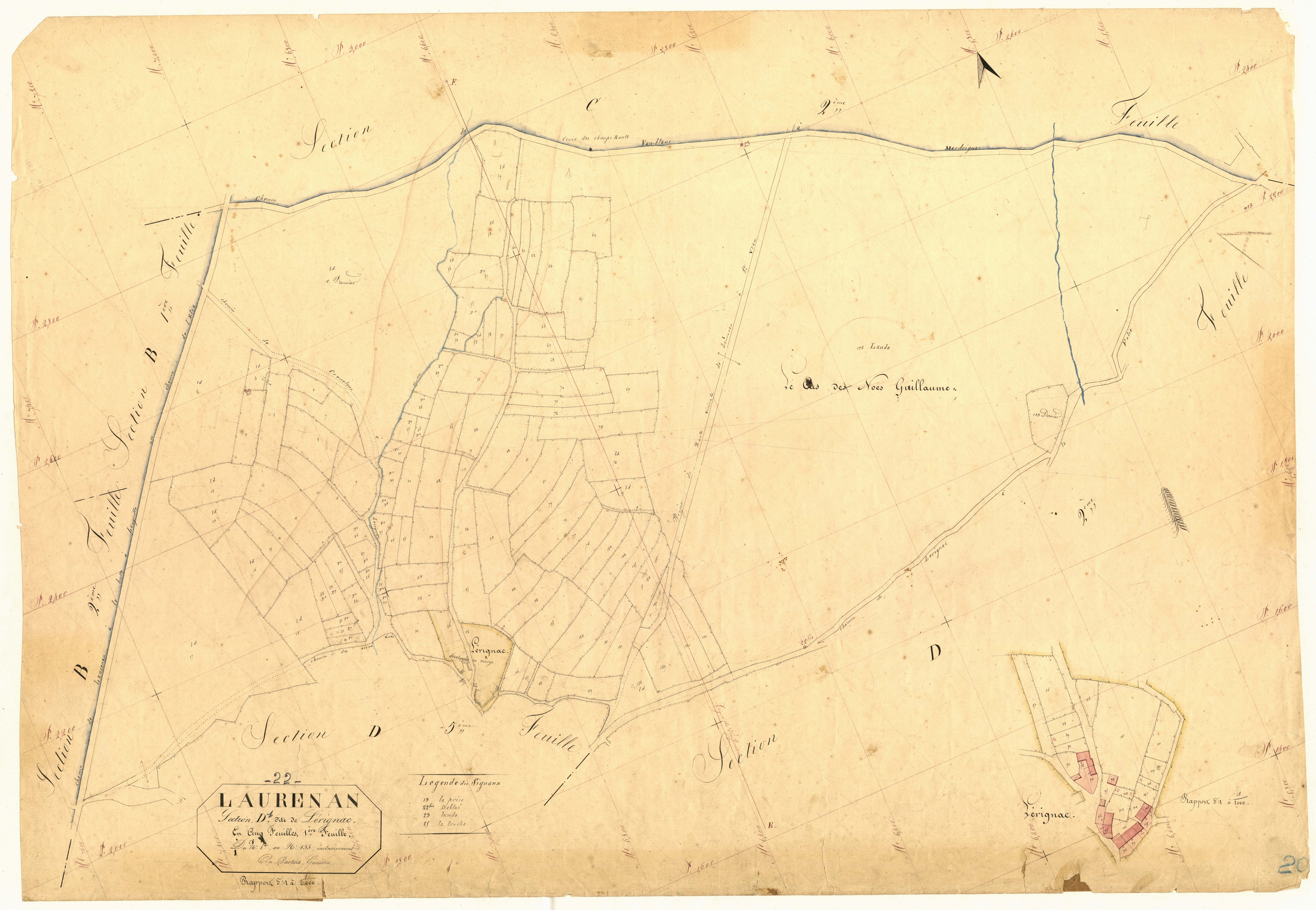 Laurenan - Section D, 1re feuille