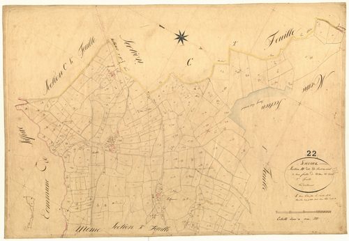 Lescouët-Gouarec - Section B, 3e feuille