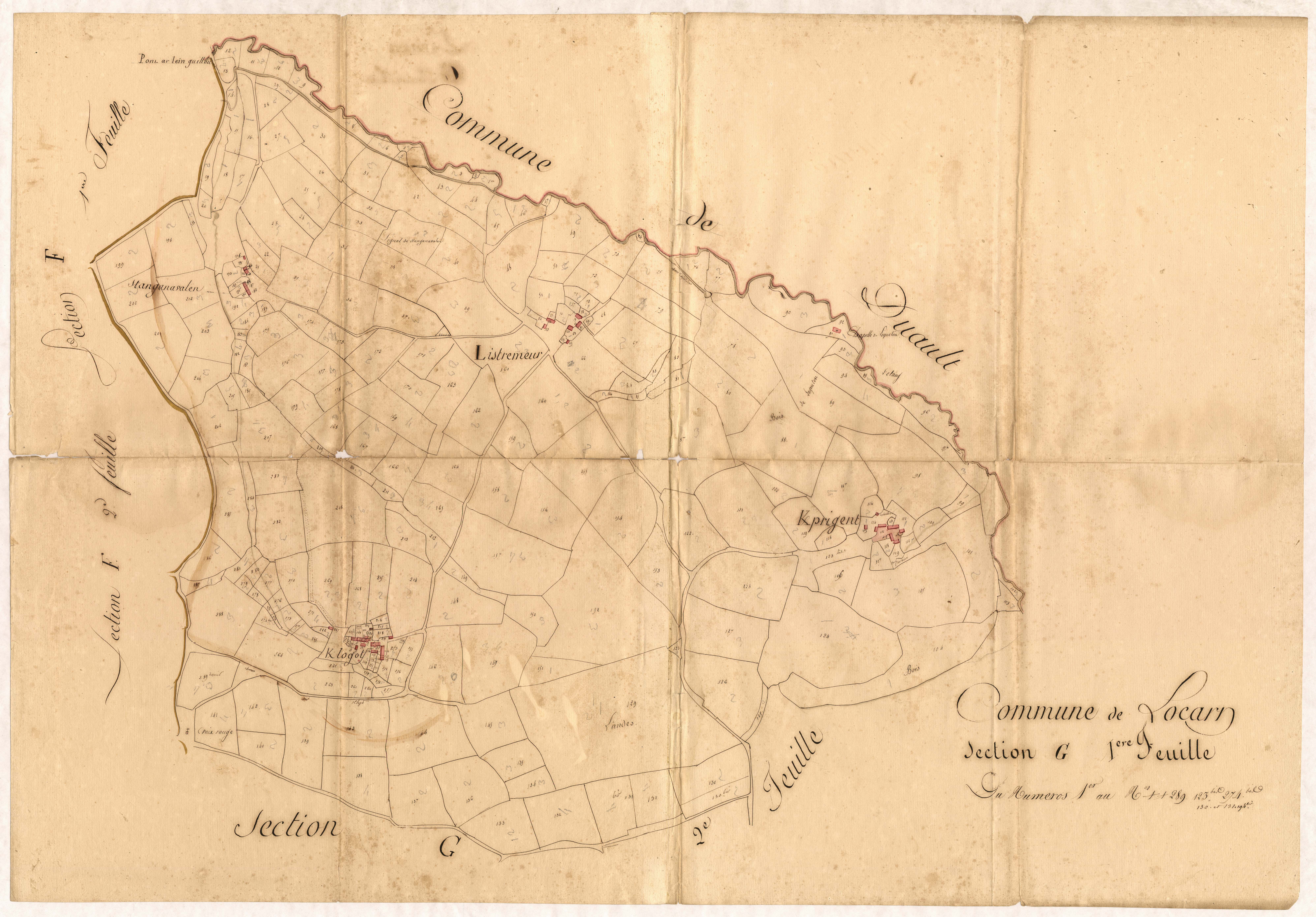 Locarn - Section G, 1re feuille