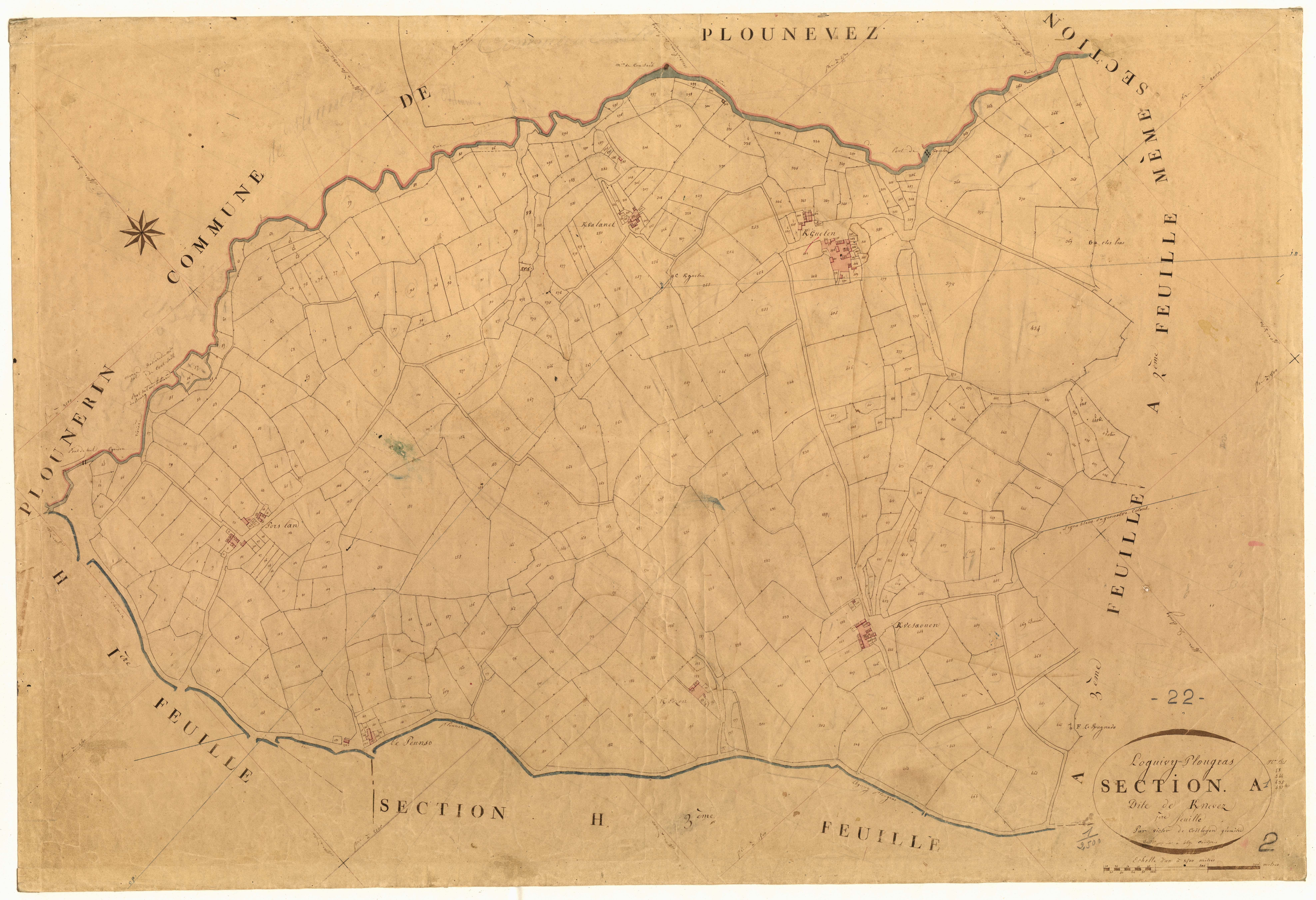 Loguivy-Plougras - Section A, 1re feuille