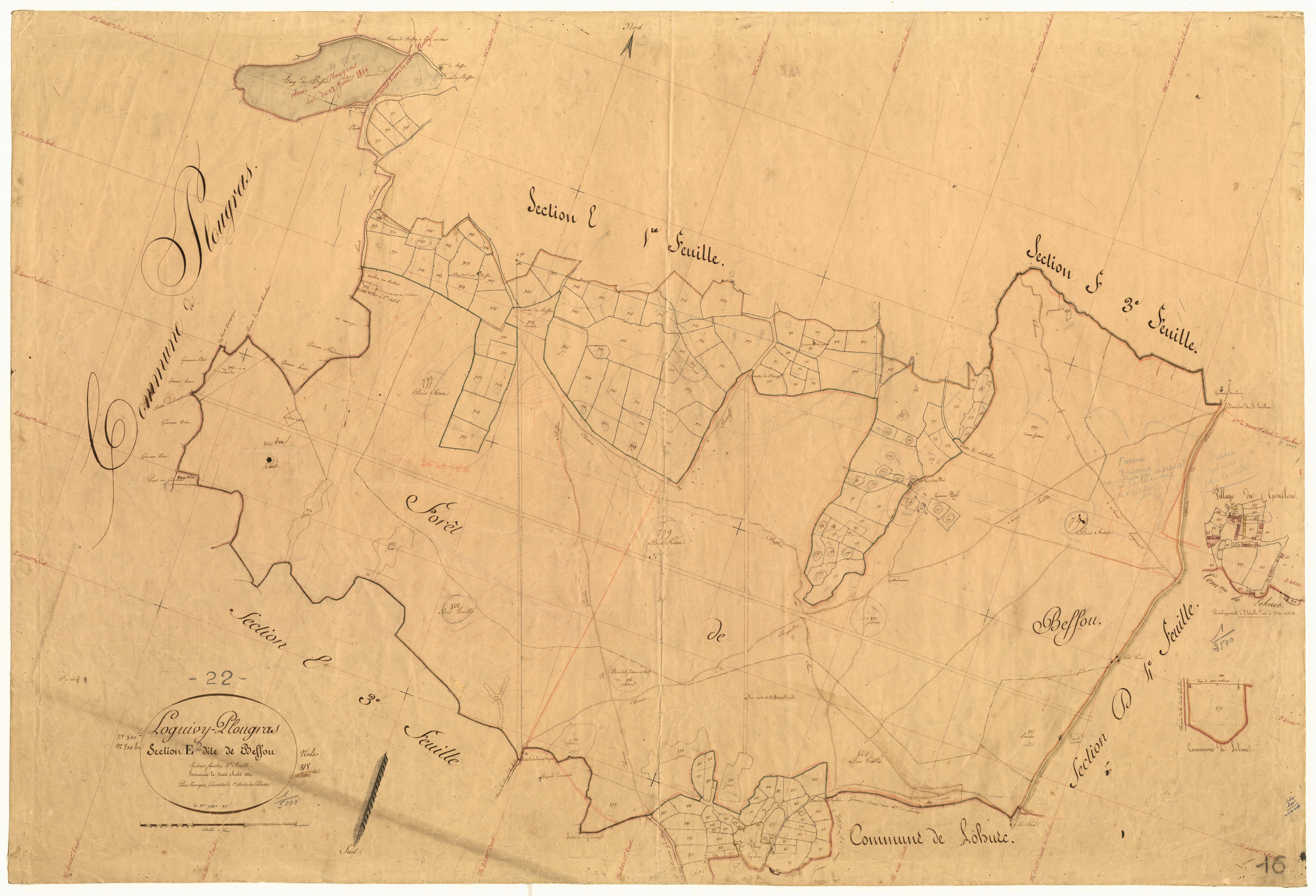 Loguivy-Plougras - Section E, 2e feuille