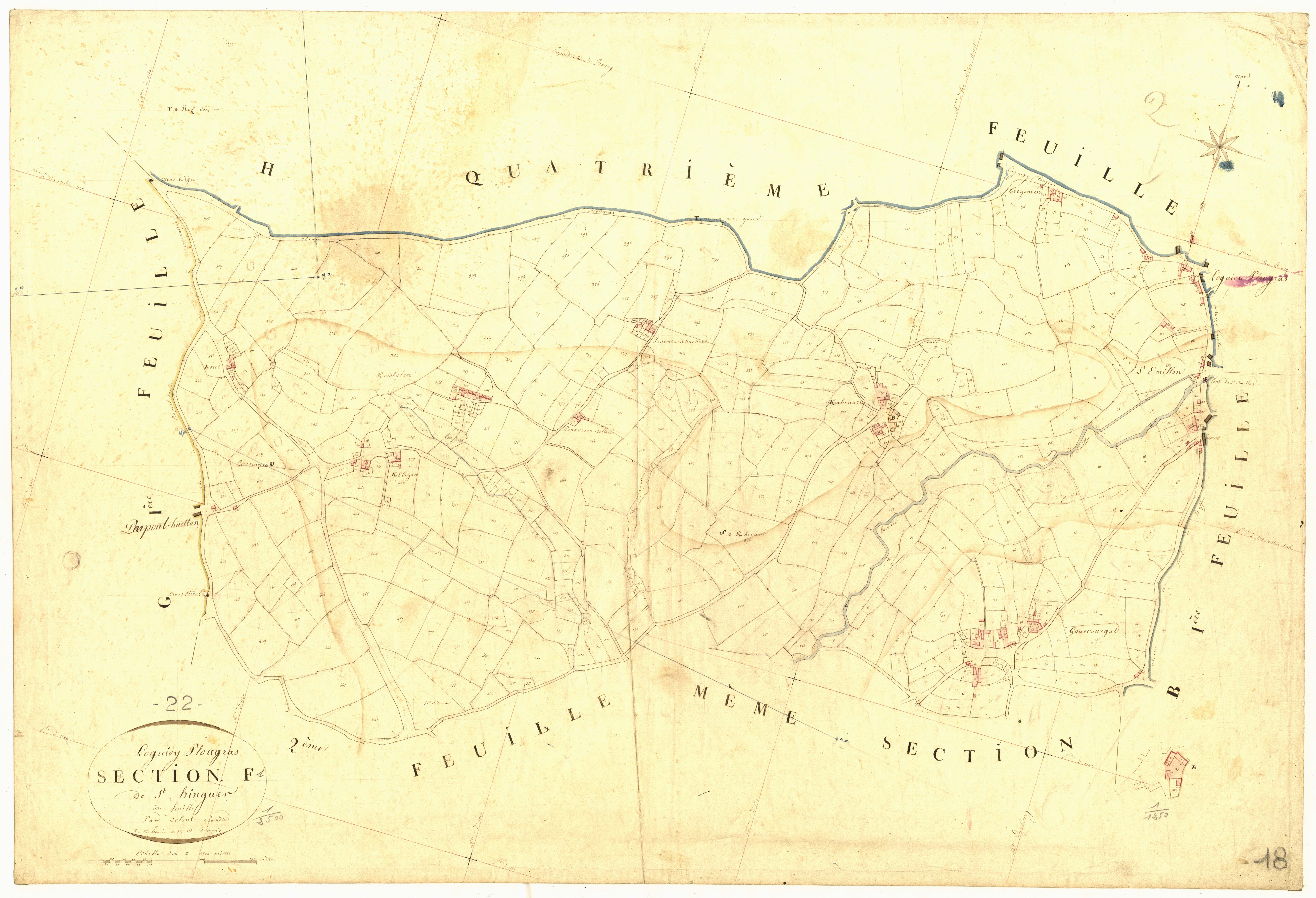 Loguivy-Plougras - Section F, 1re feuille