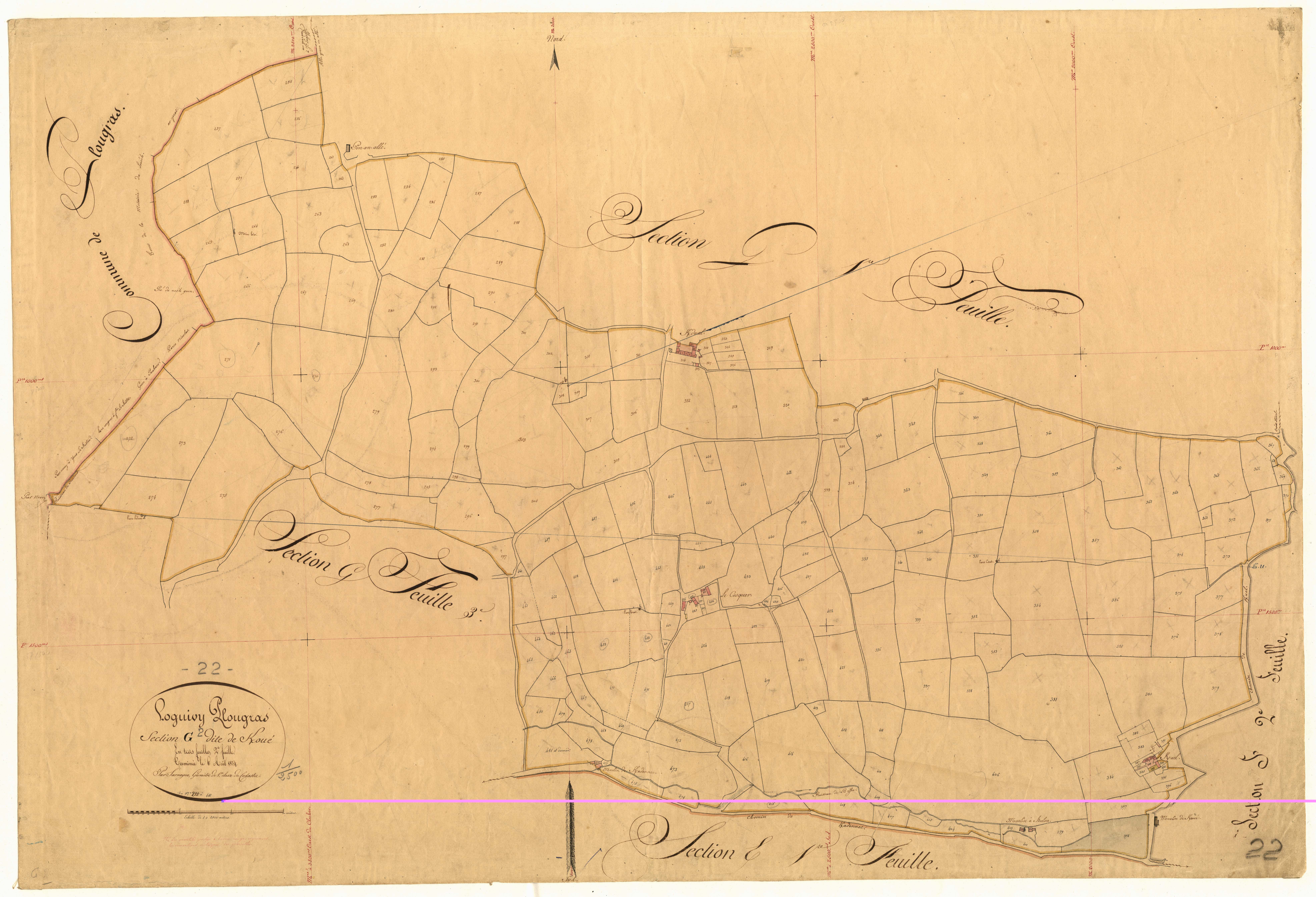 Loguivy-Plougras - Section G, 2e feuille