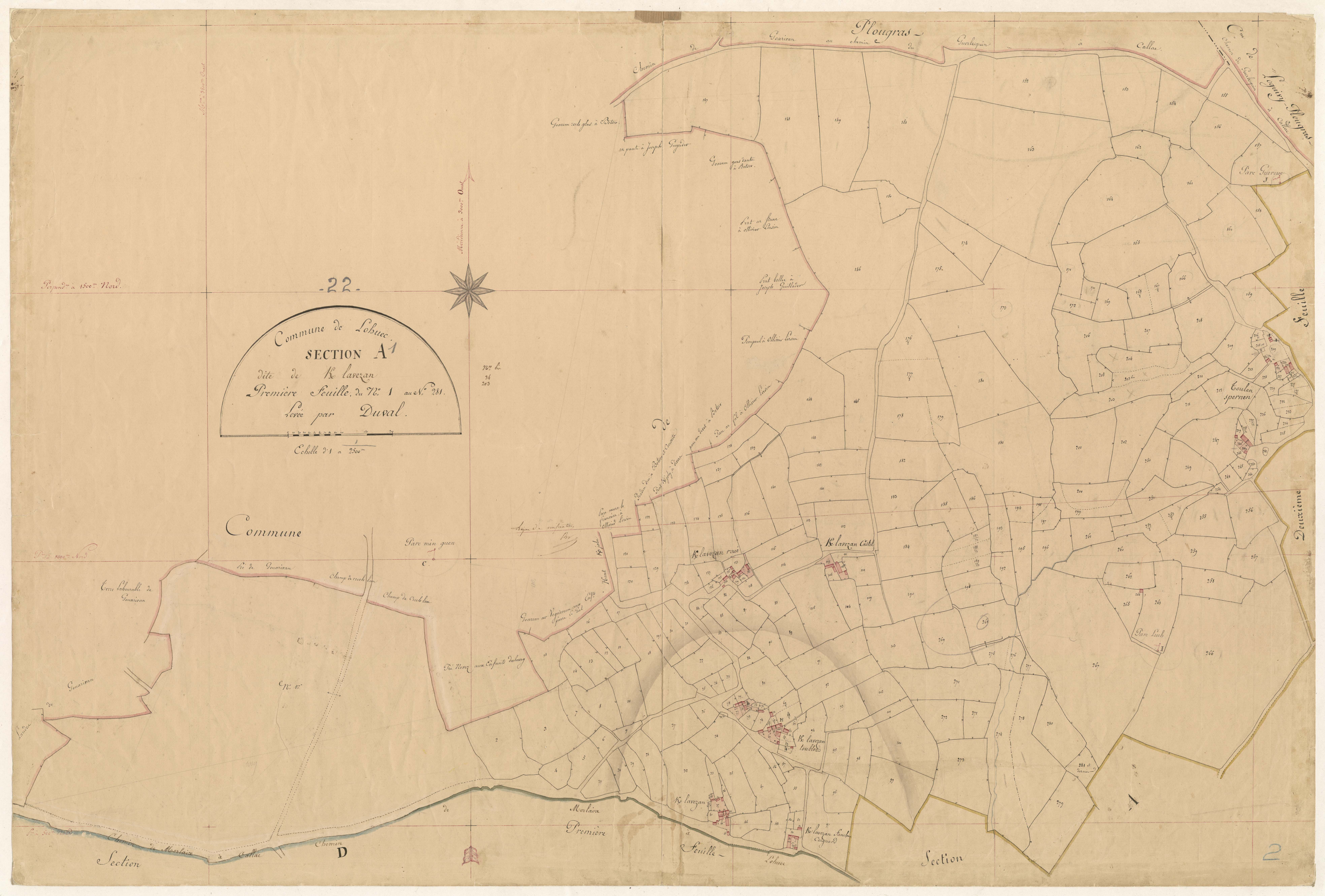 Lohuec - Section A, 1re feuille