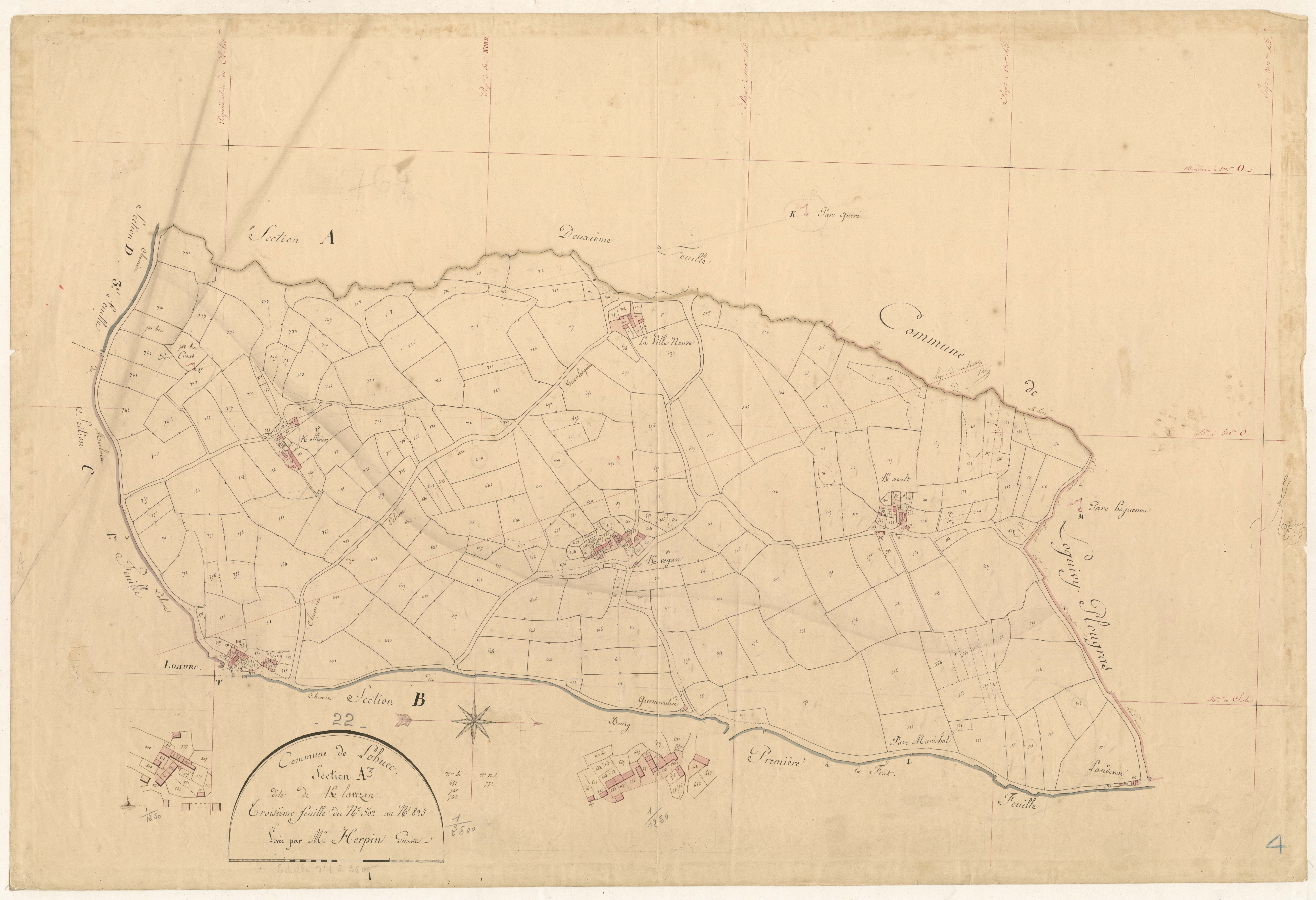 Lohuec - Section A, 3e feuille