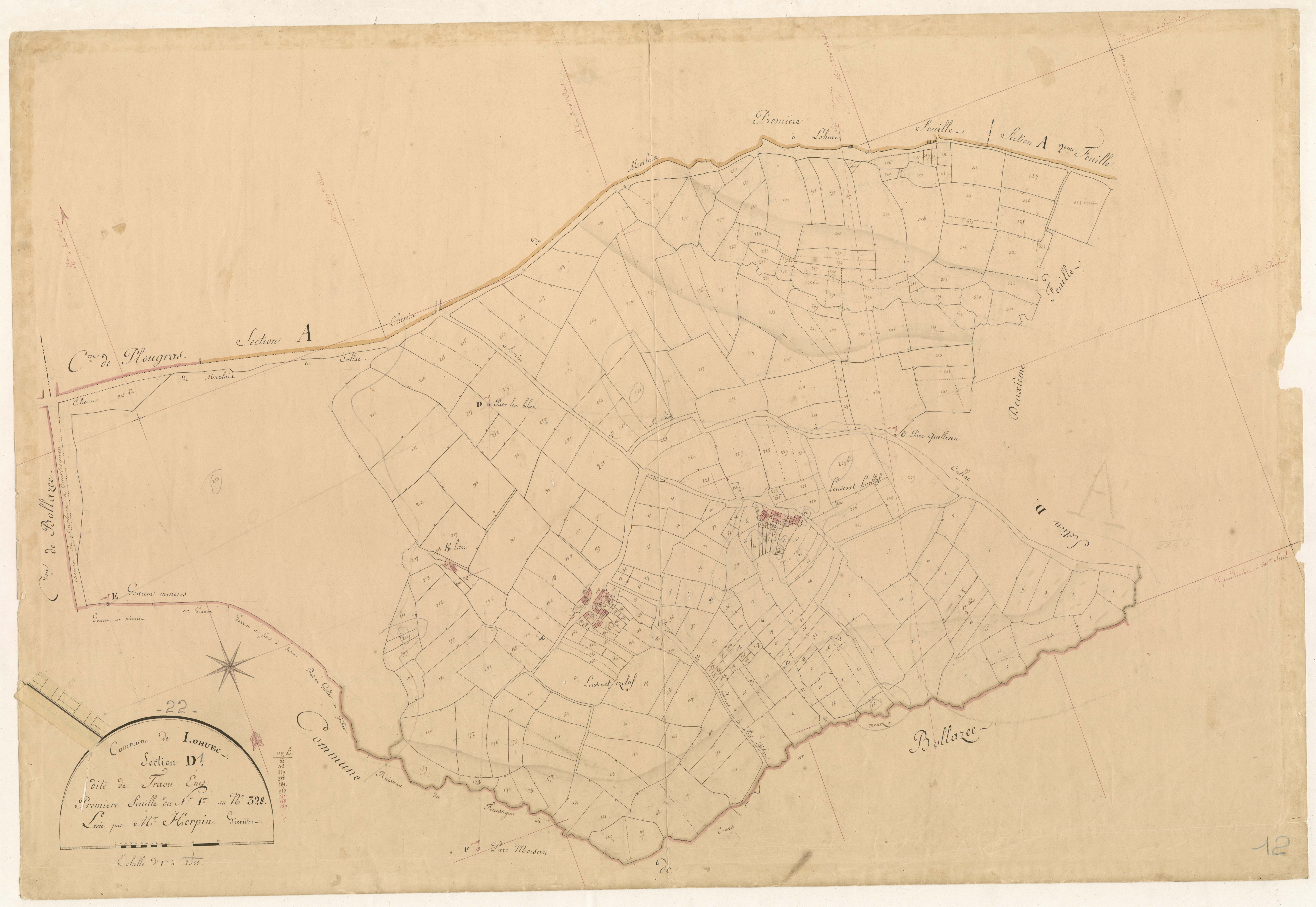 Lohuec - Section D, 1re feuille