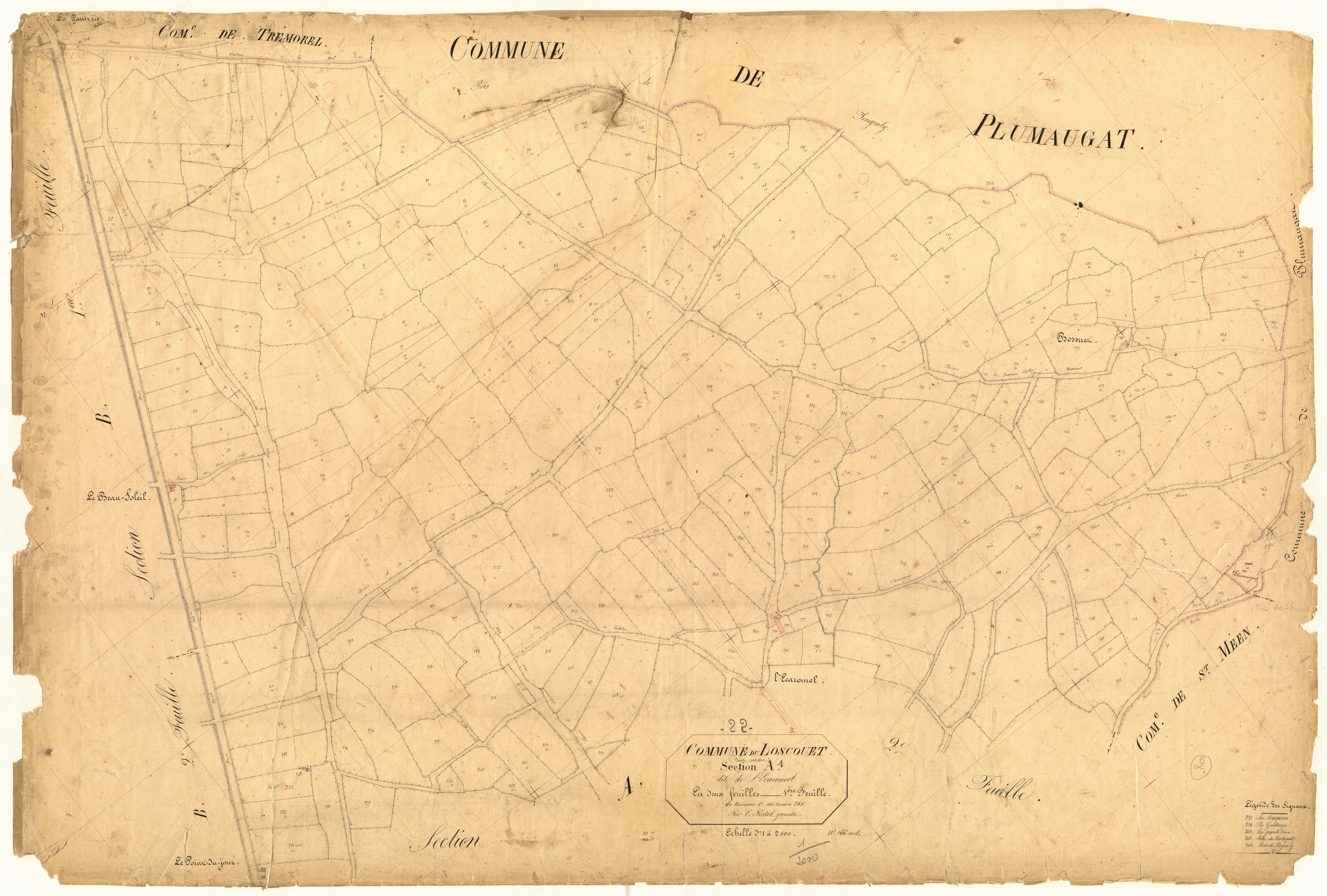 Loscouët-sur-Meu - Section A, 1re feuille