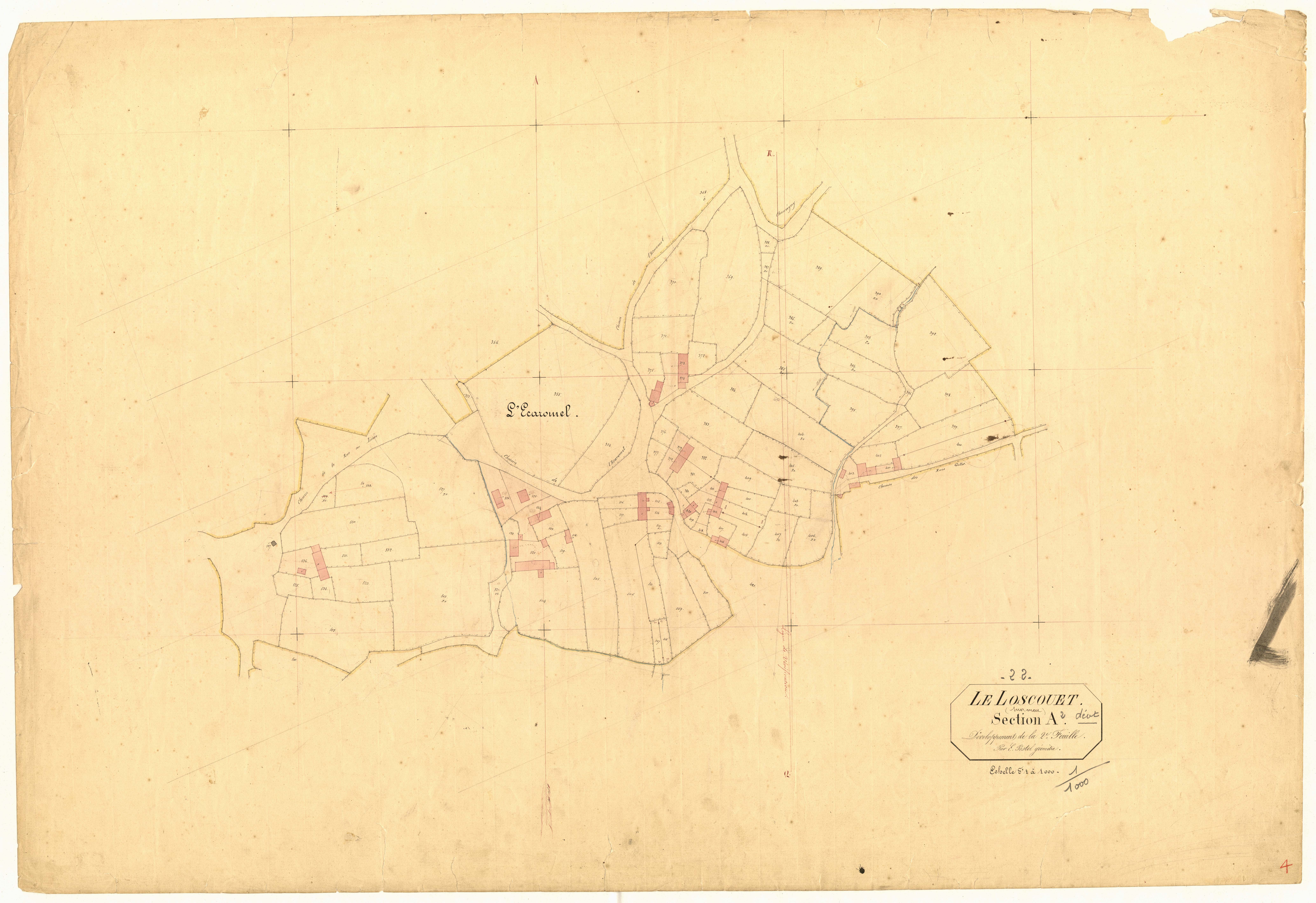 Loscouët-sur-Meu - Section A, 2e feuille : développement