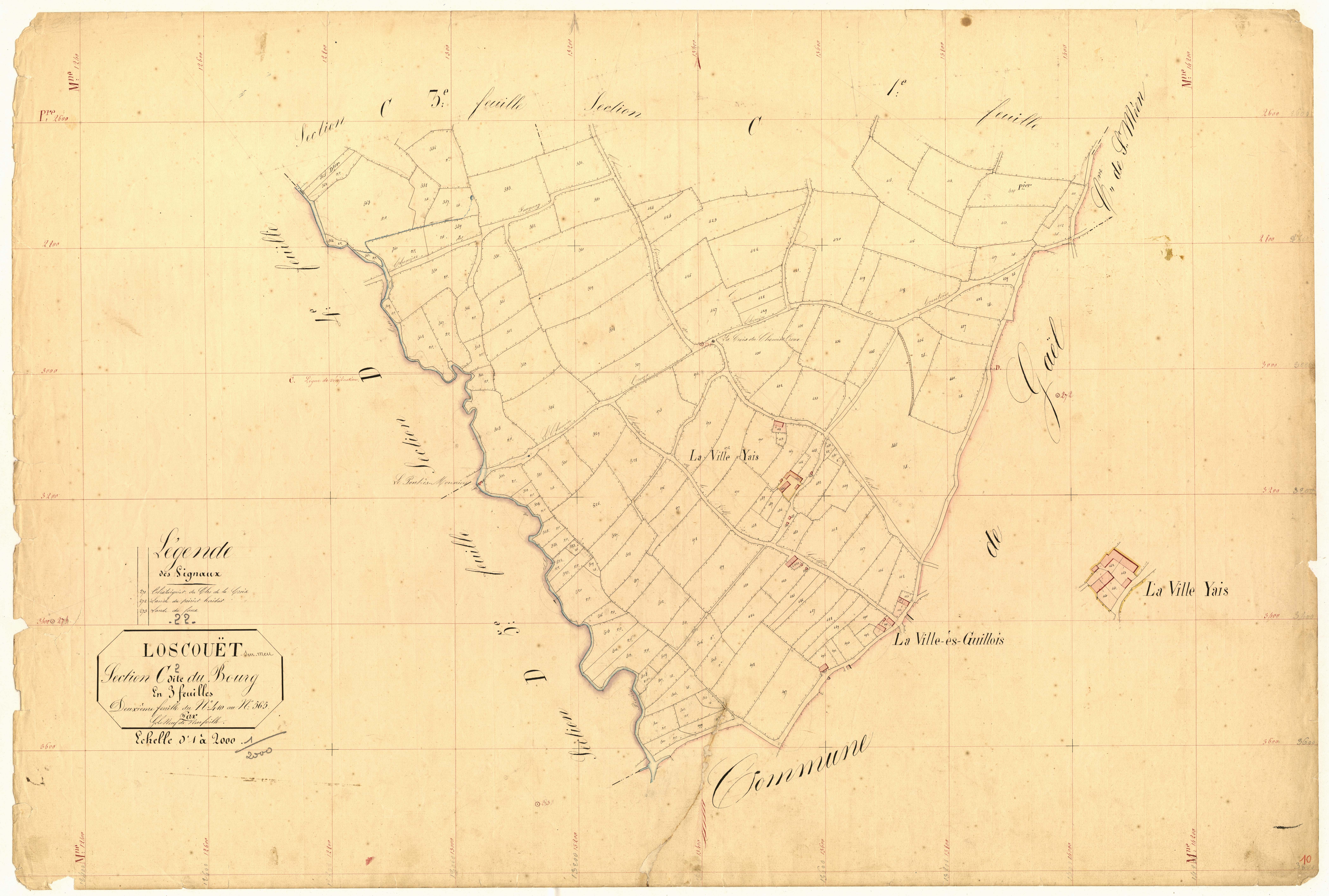 Loscouët-sur-Meu - Section C, 2e feuille