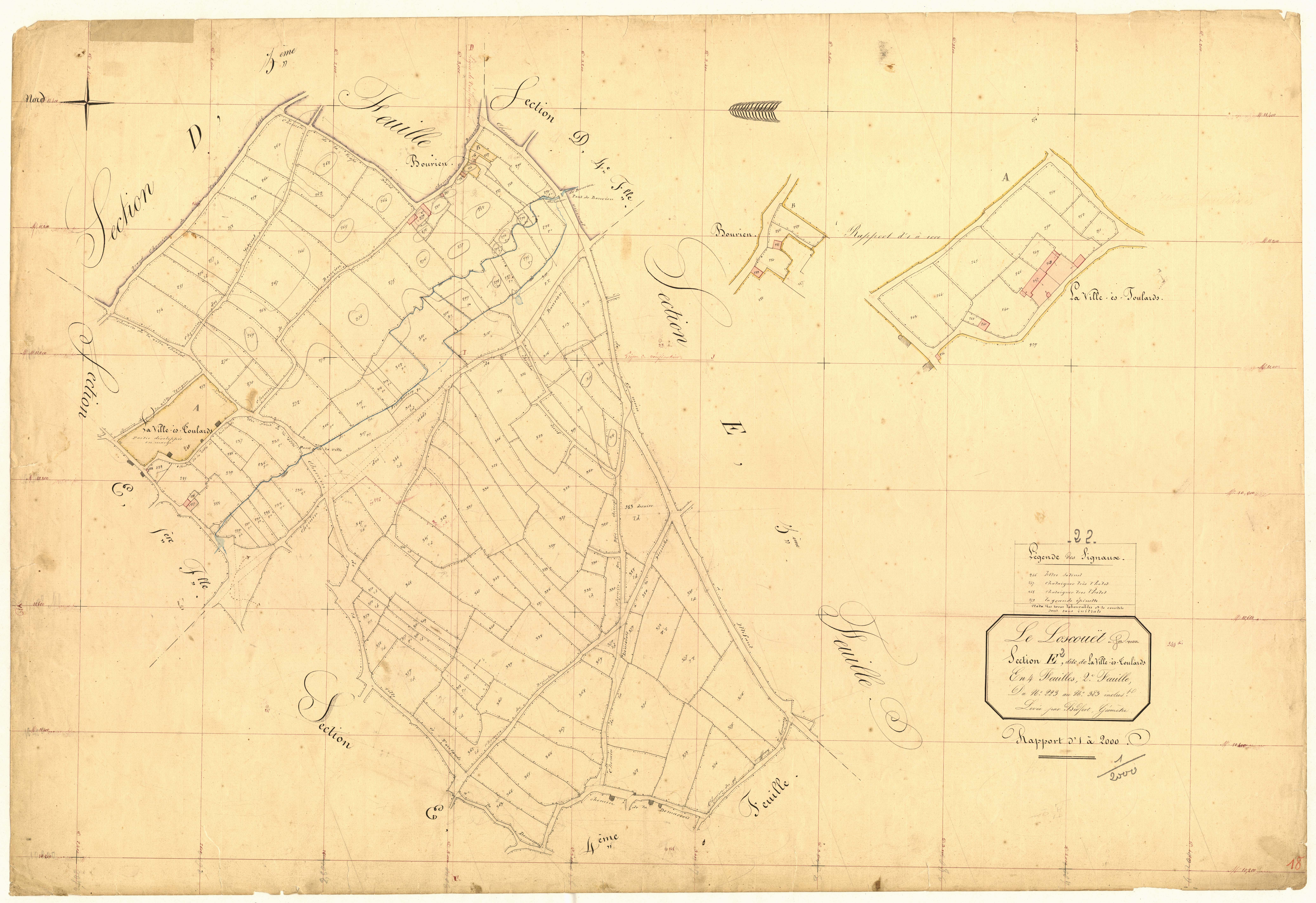 Loscouët-sur-Meu - Section E, 2e feuille