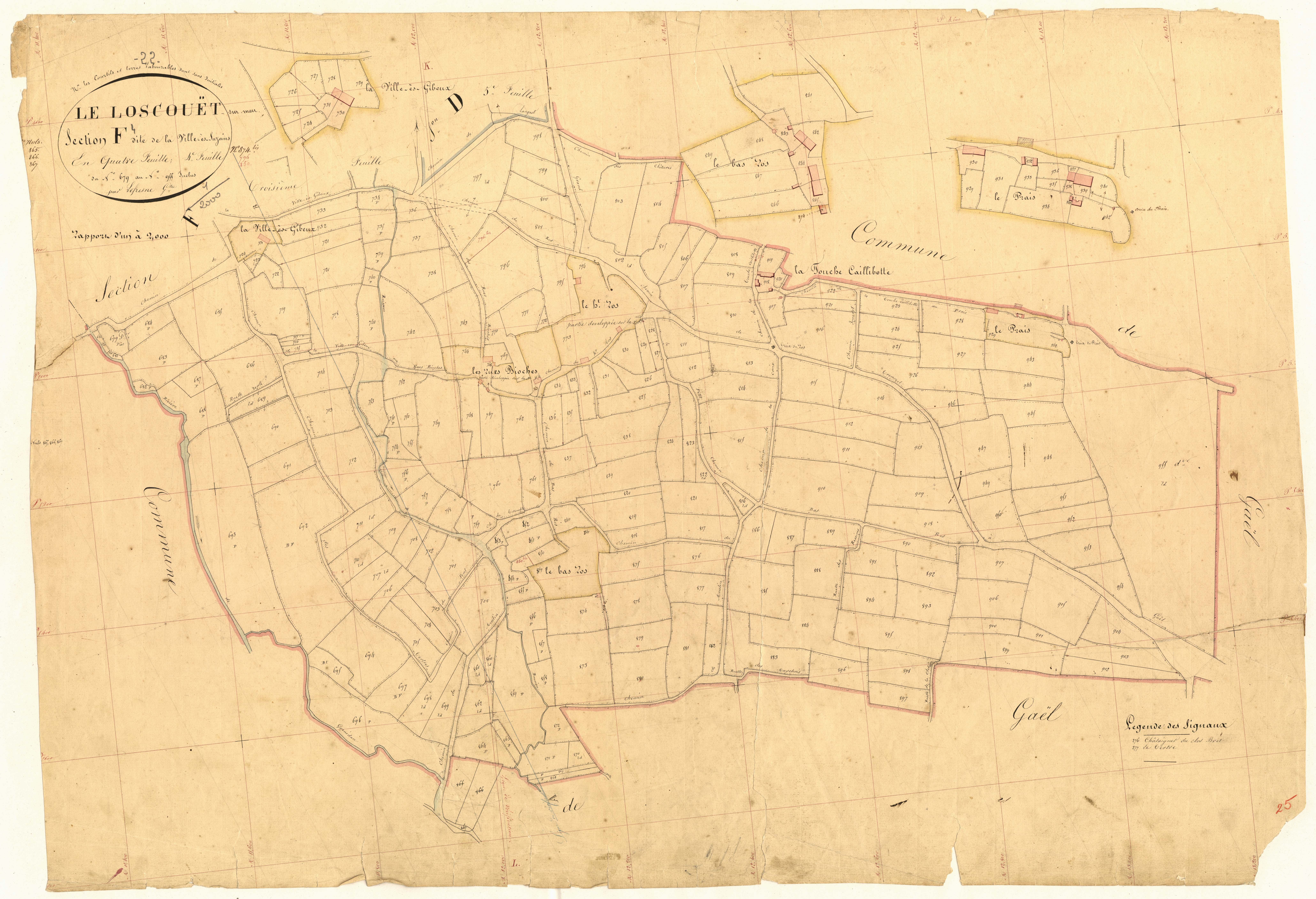 Loscouët-sur-Meu - Section F, 4e feuille