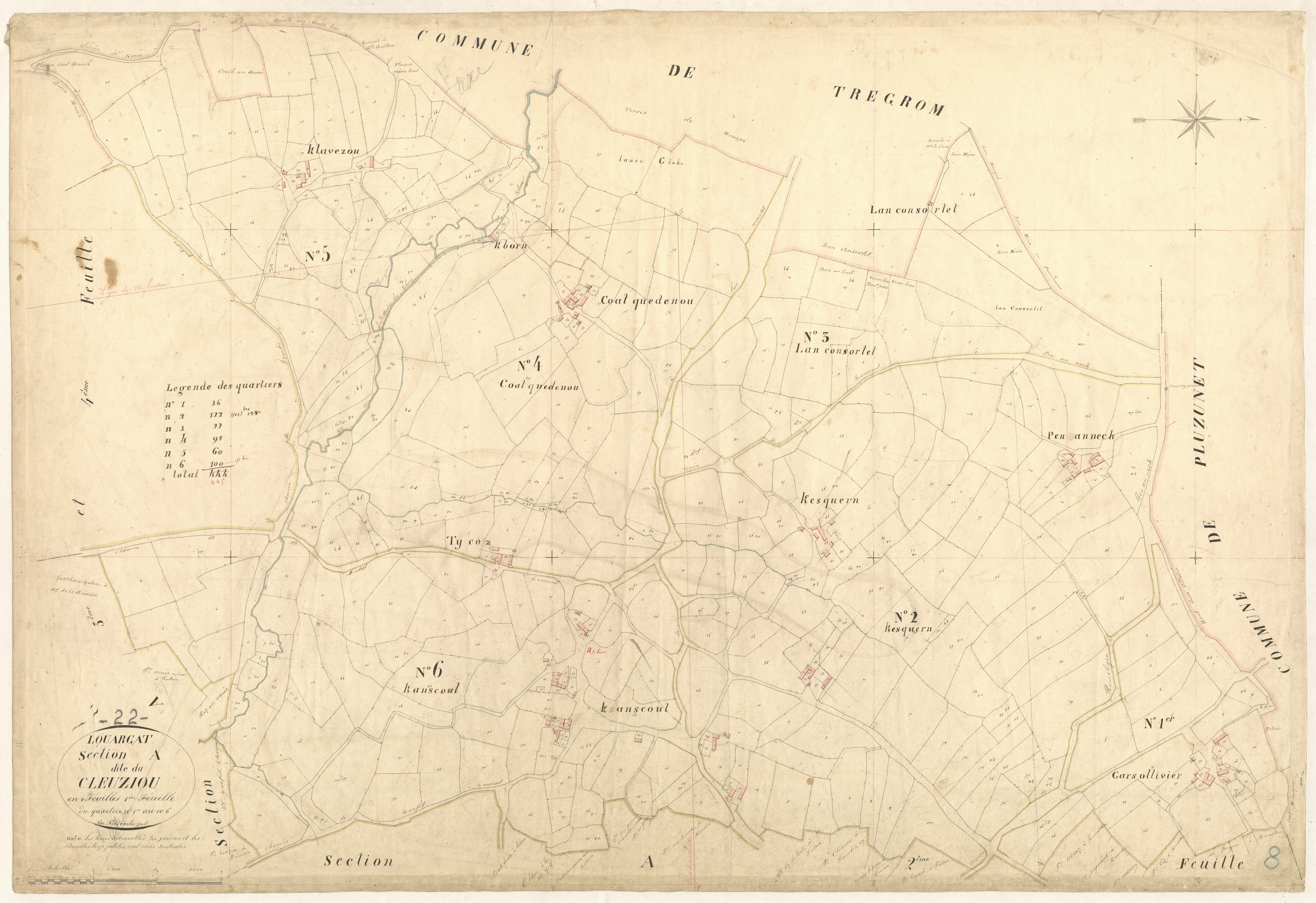 Louargat - Section A, 1re feuille