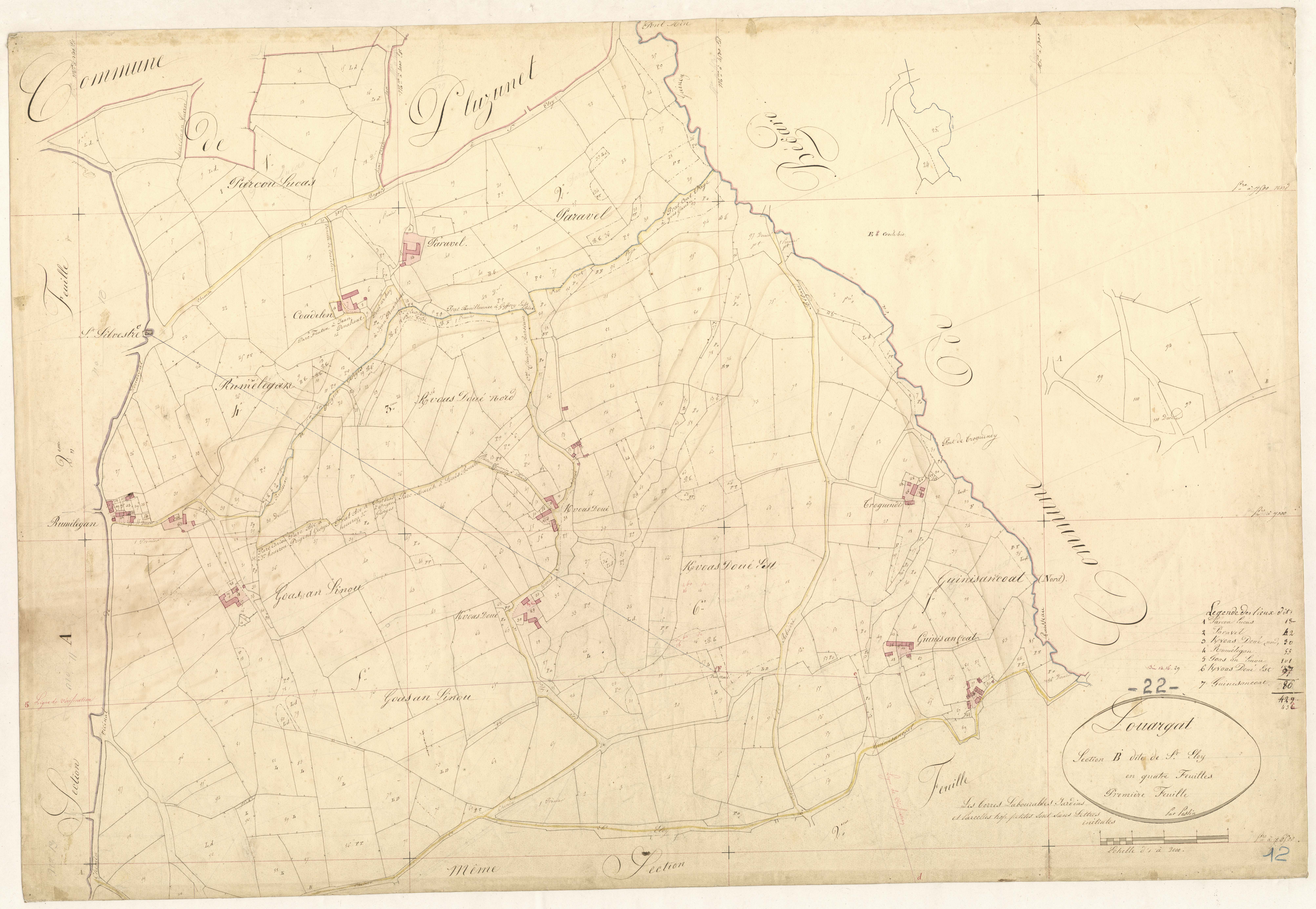 Louargat - Section B, 1re feuille