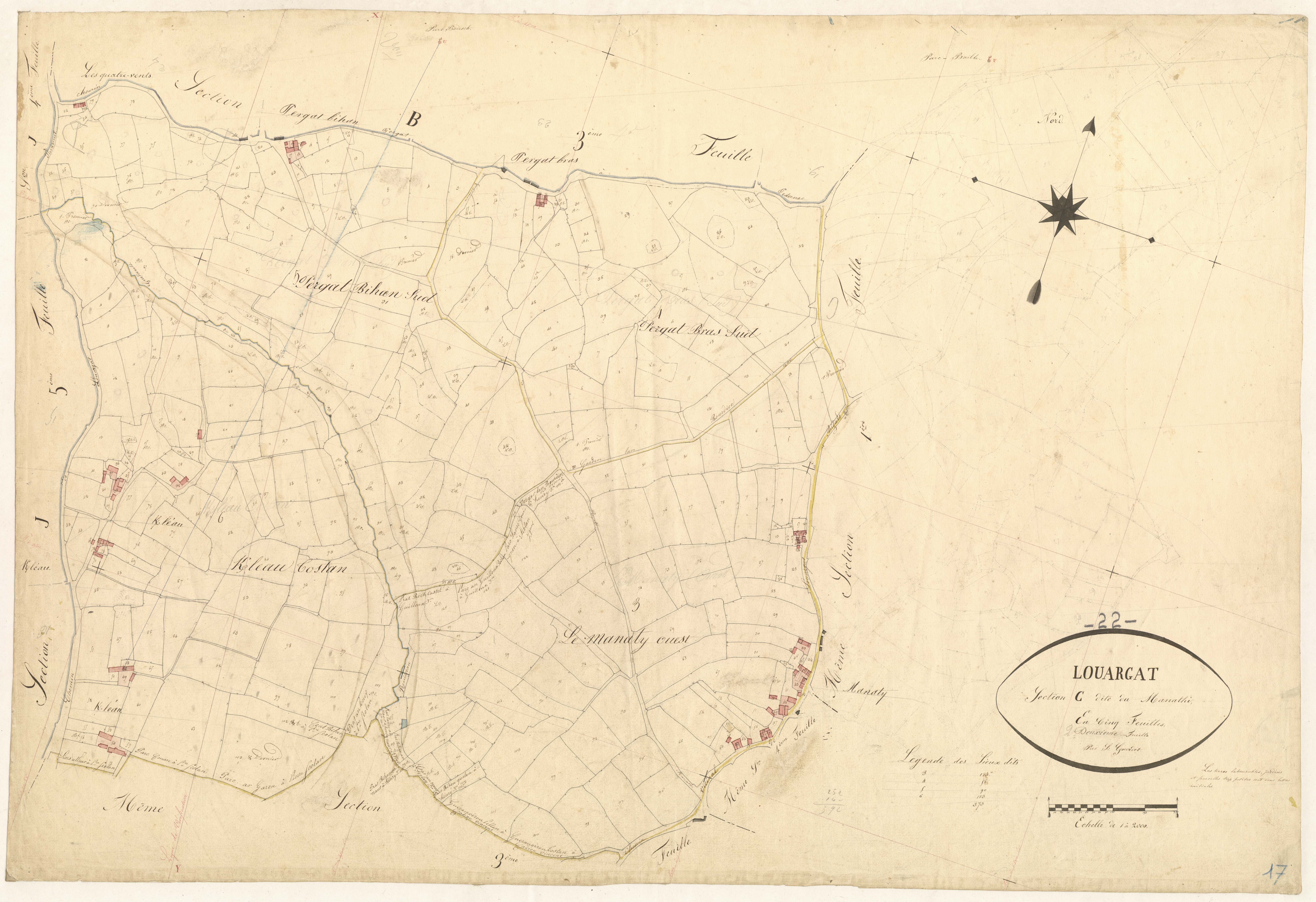 Louargat - Section C, 2e feuille