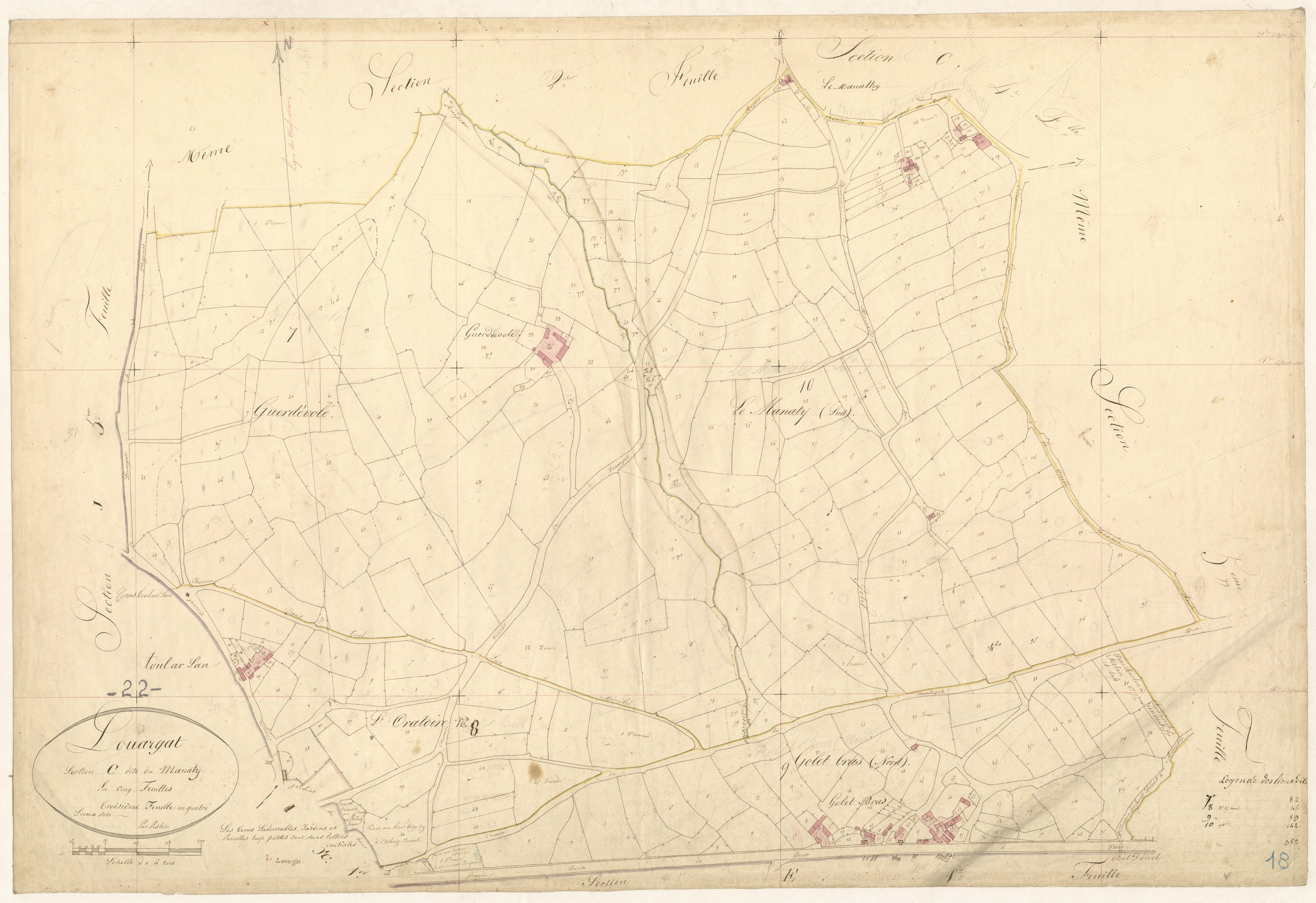 Louargat - Section C, 3e feuille