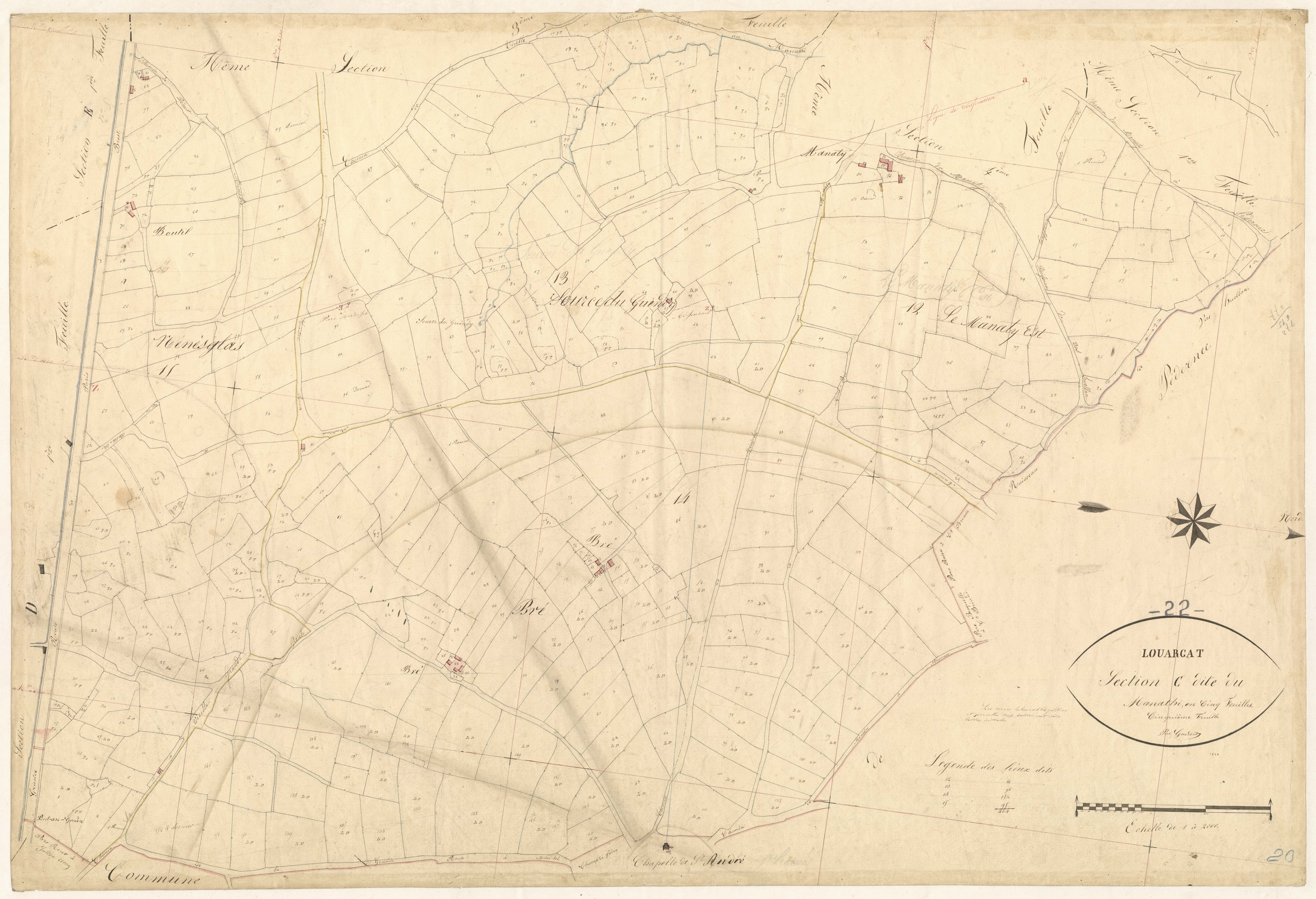 Louargat - Section C, 5e feuille